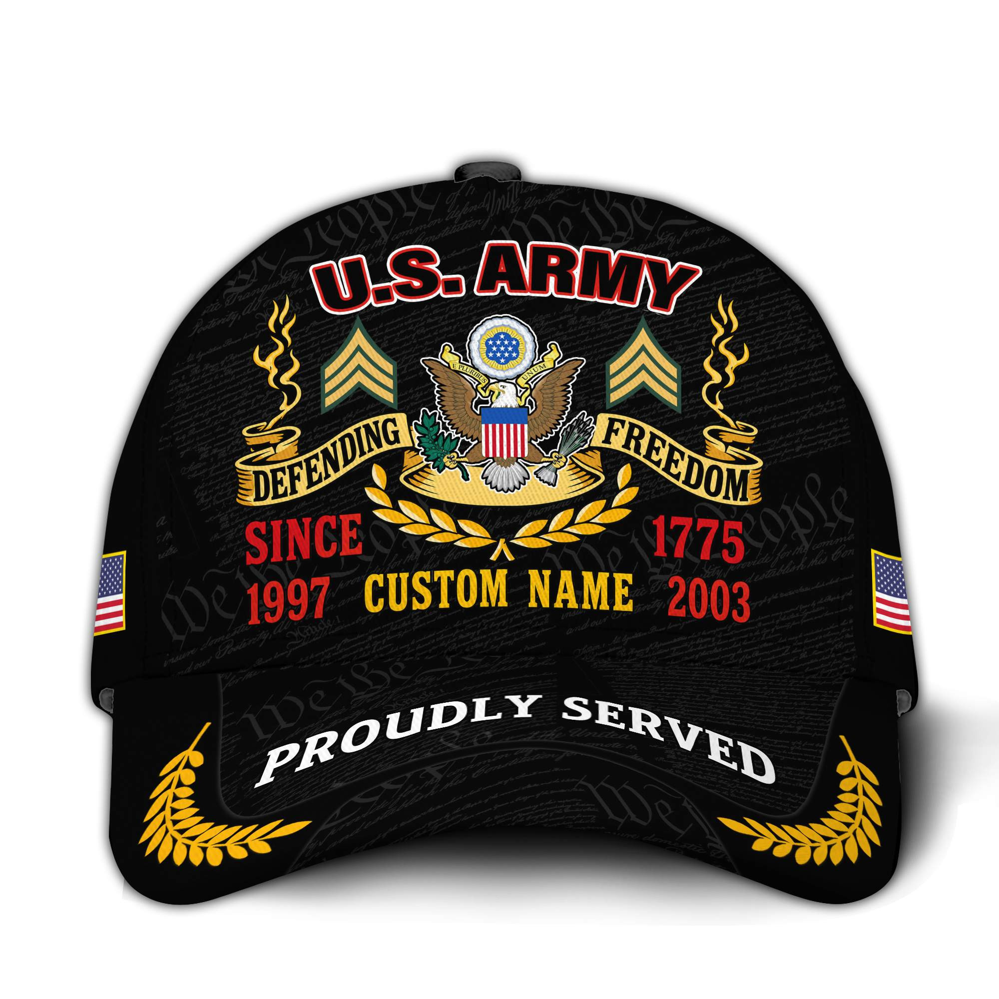 Premium Custom US Army Veteran Hat VPVC020761, Cap For Army Veterans, Gifts For Veterans Day, Father’s Day