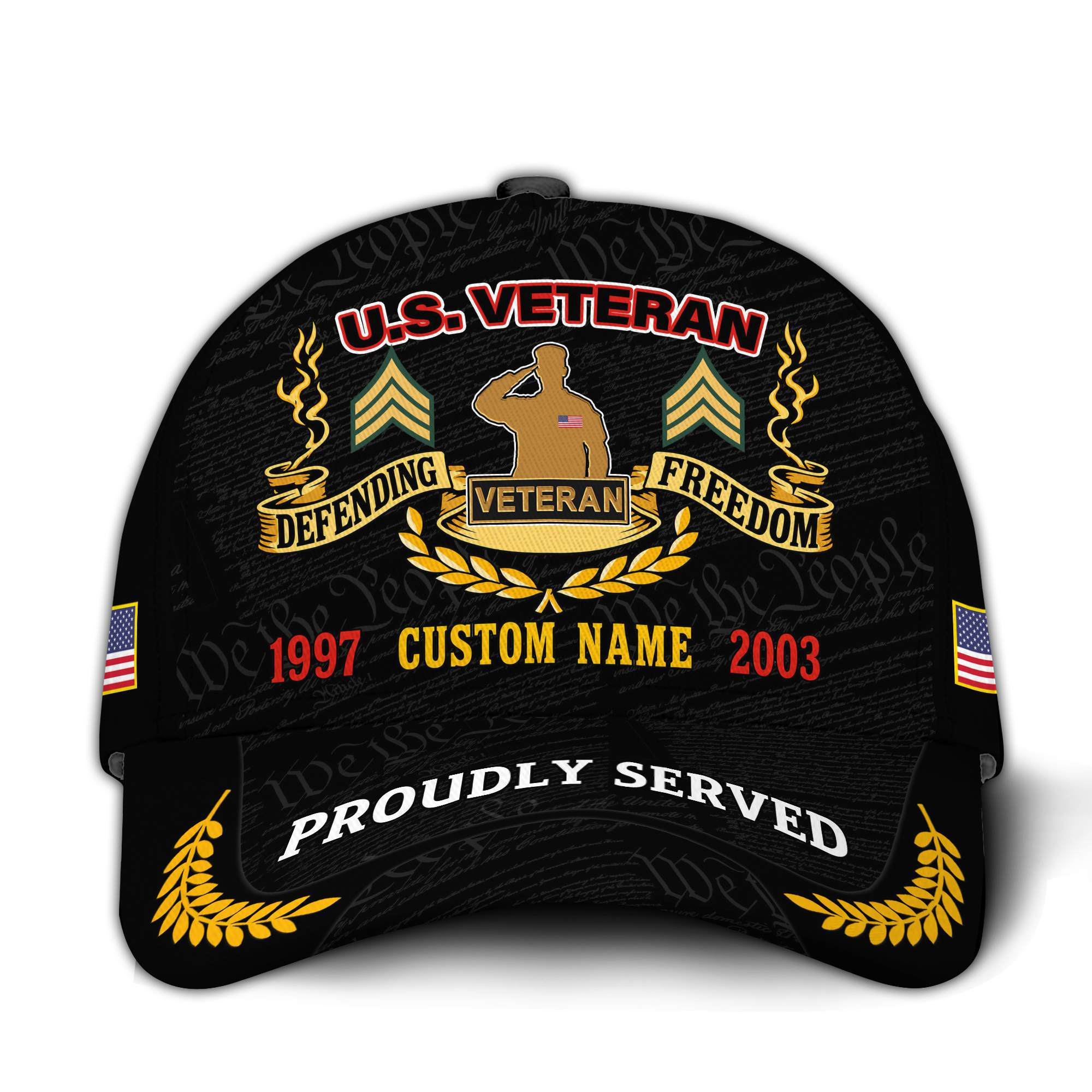 Premium Custom US Veteran Hat VPVC020767, Cap For US Veterans, Gifts For Veterans Day, Father’s Day