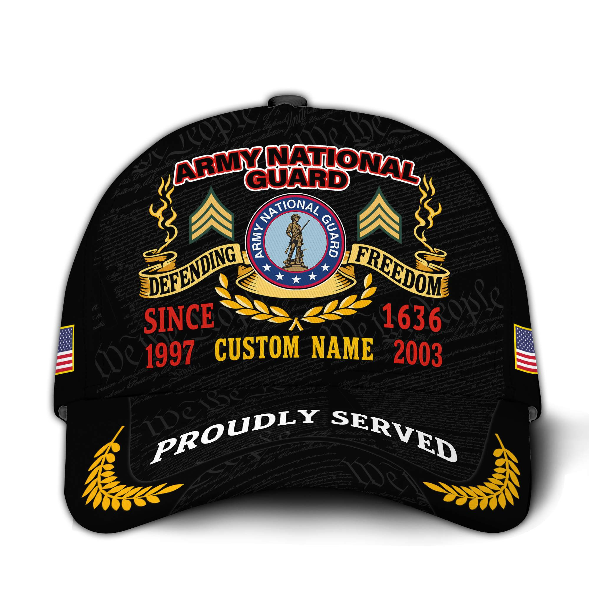 Premium Custom Army National Guard Veteran Hat VPVC020768, Cap For Army National Guard Veteran, Gifts For Veterans Day, Father’s Day