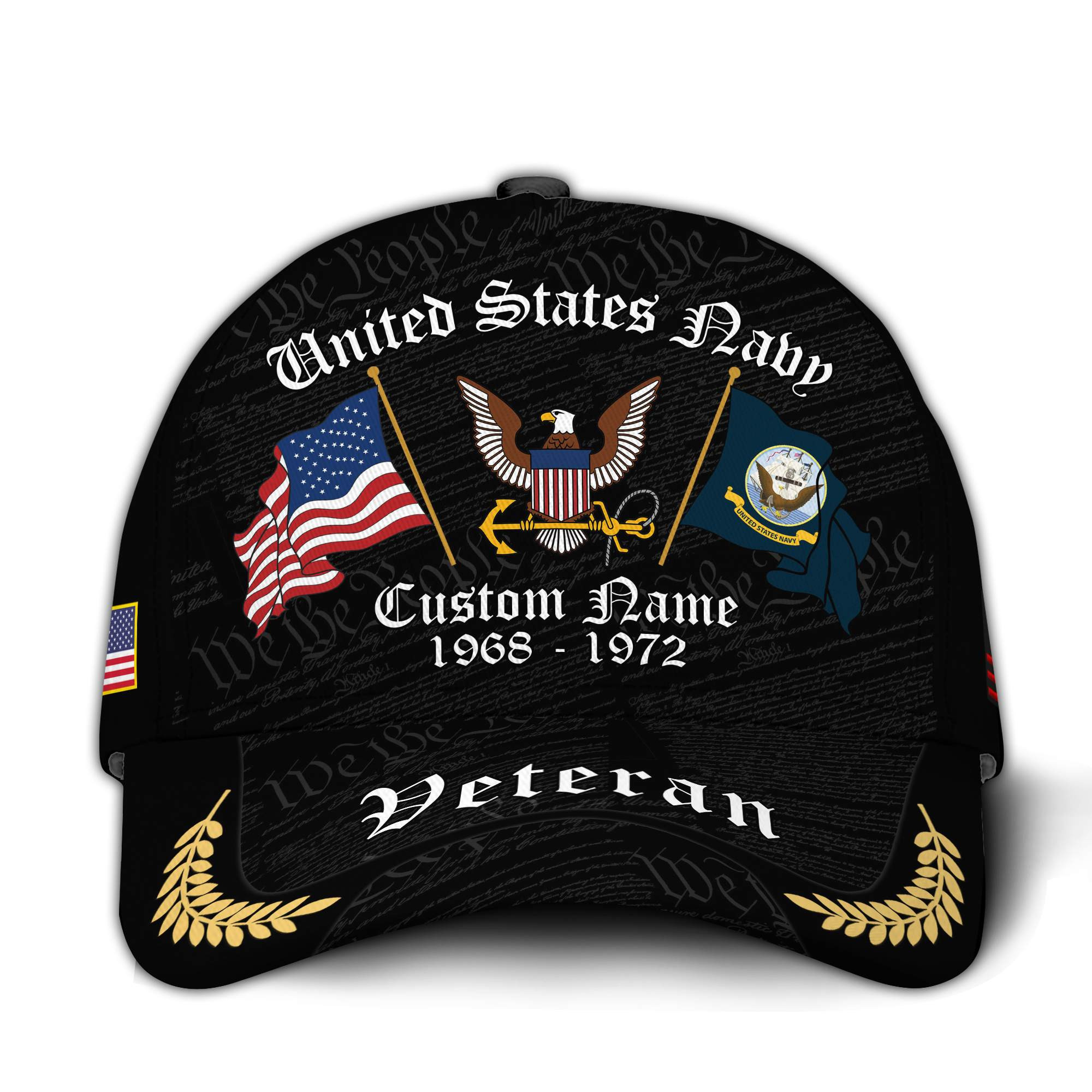 Premium Custom US Navy Veteran Hat VPVC020782, Cap For Navy Veterans, Gifts For Veterans Day, Father’s Day