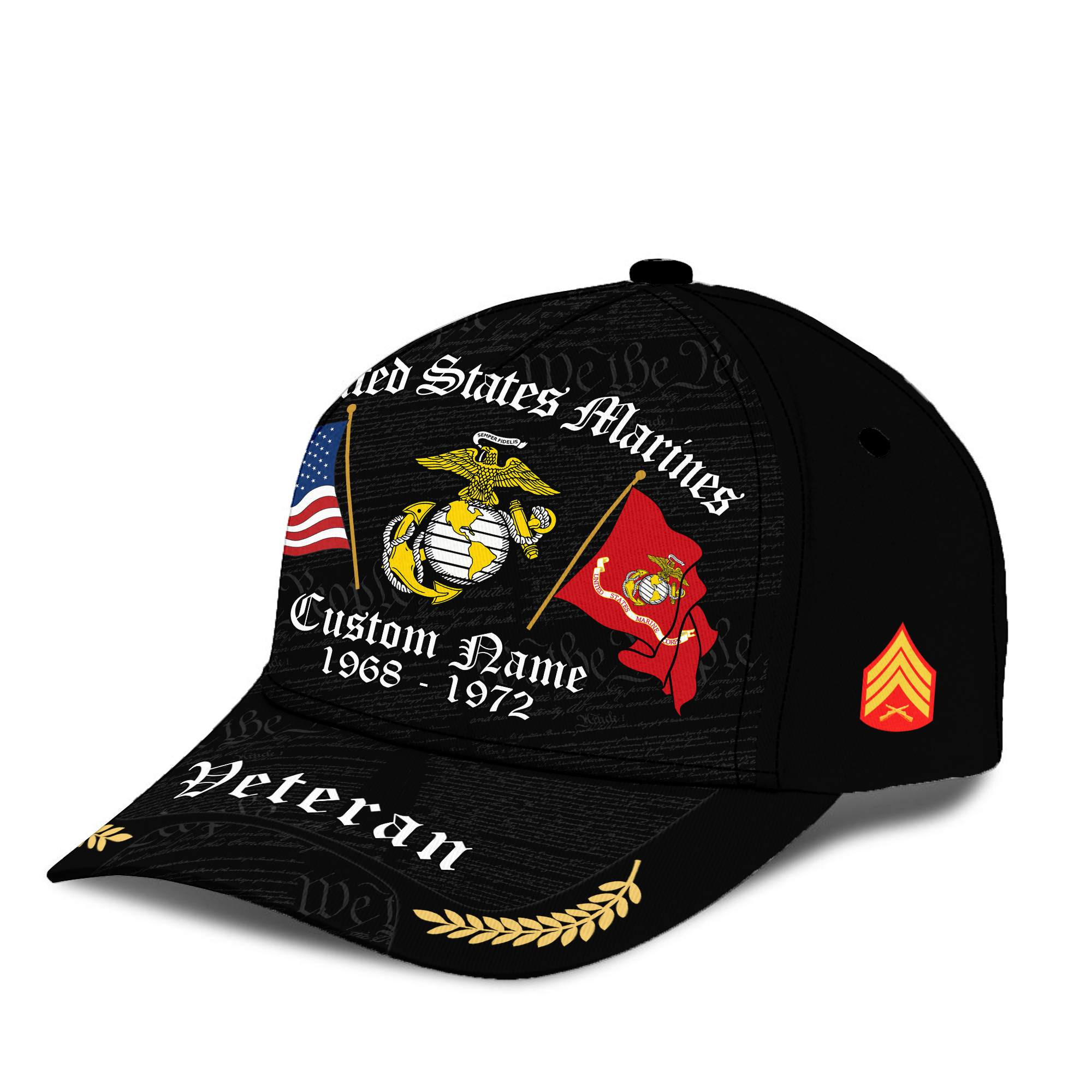 Premium Custom USMC Veteran Hat VPVC020783, Cap For Marine Veterans, Gifts For Veterans Day, Father’s Day