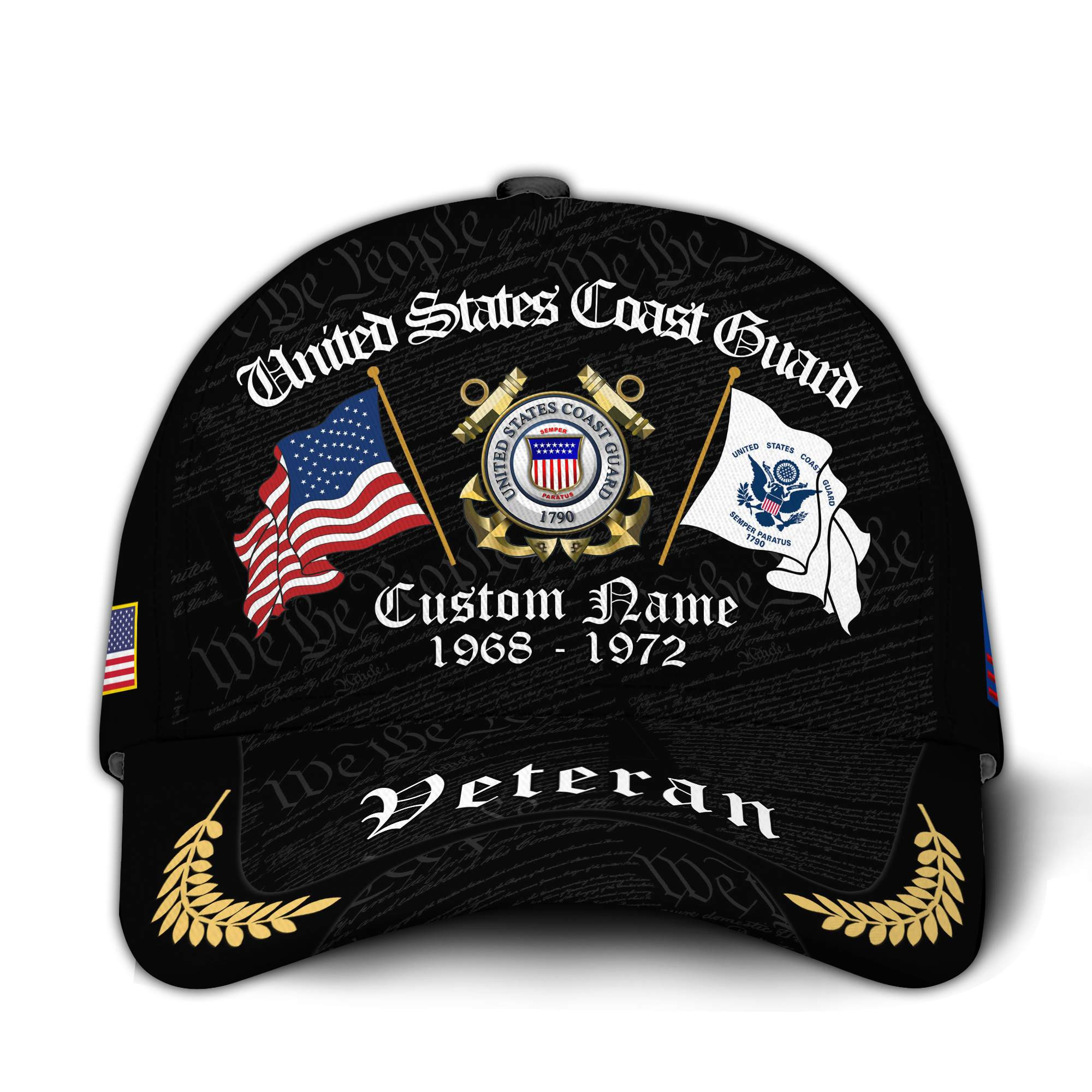Premium Custom USCG Veteran Hat VPVC020785, Cap For Coast Guard Veterans, Gifts For Veterans Day, Father’s Day