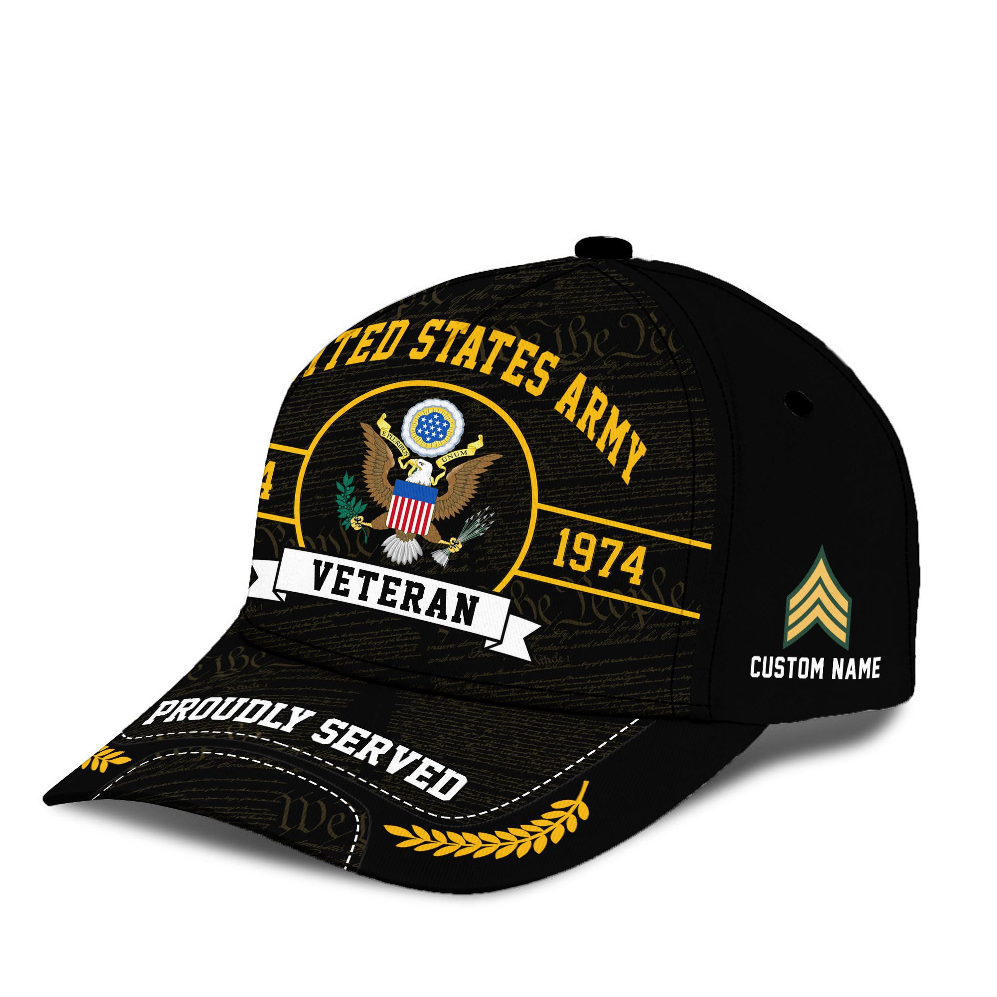 Premium Custom US Army Veteran Hat VPVC020791, Cap For Army Veterans, Gifts For Veterans Day, Father’s Day