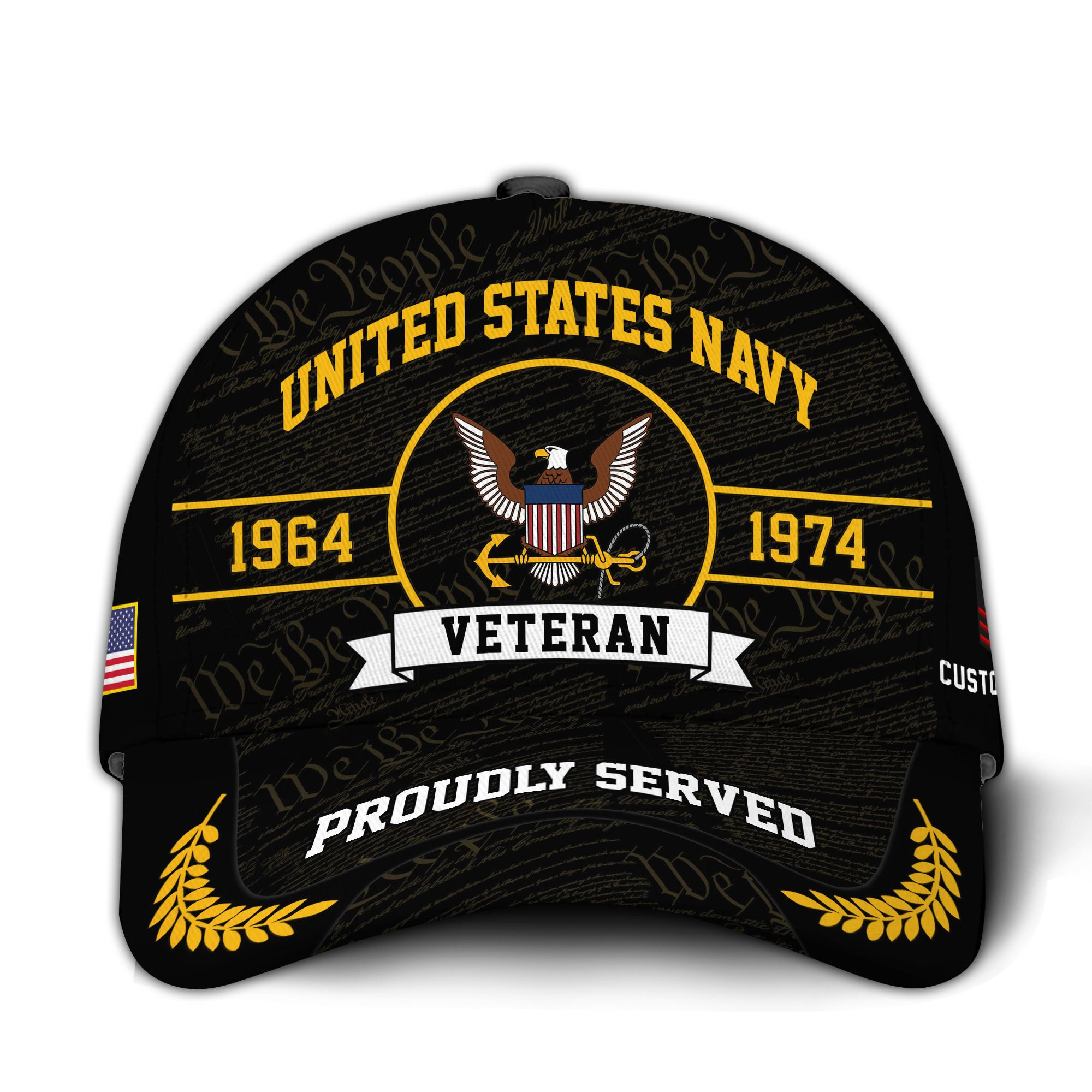 Premium Custom US Navy Veteran Hat VPVC020792, Cap For Navy Veterans, Gifts For Veterans Day, Father’s Day