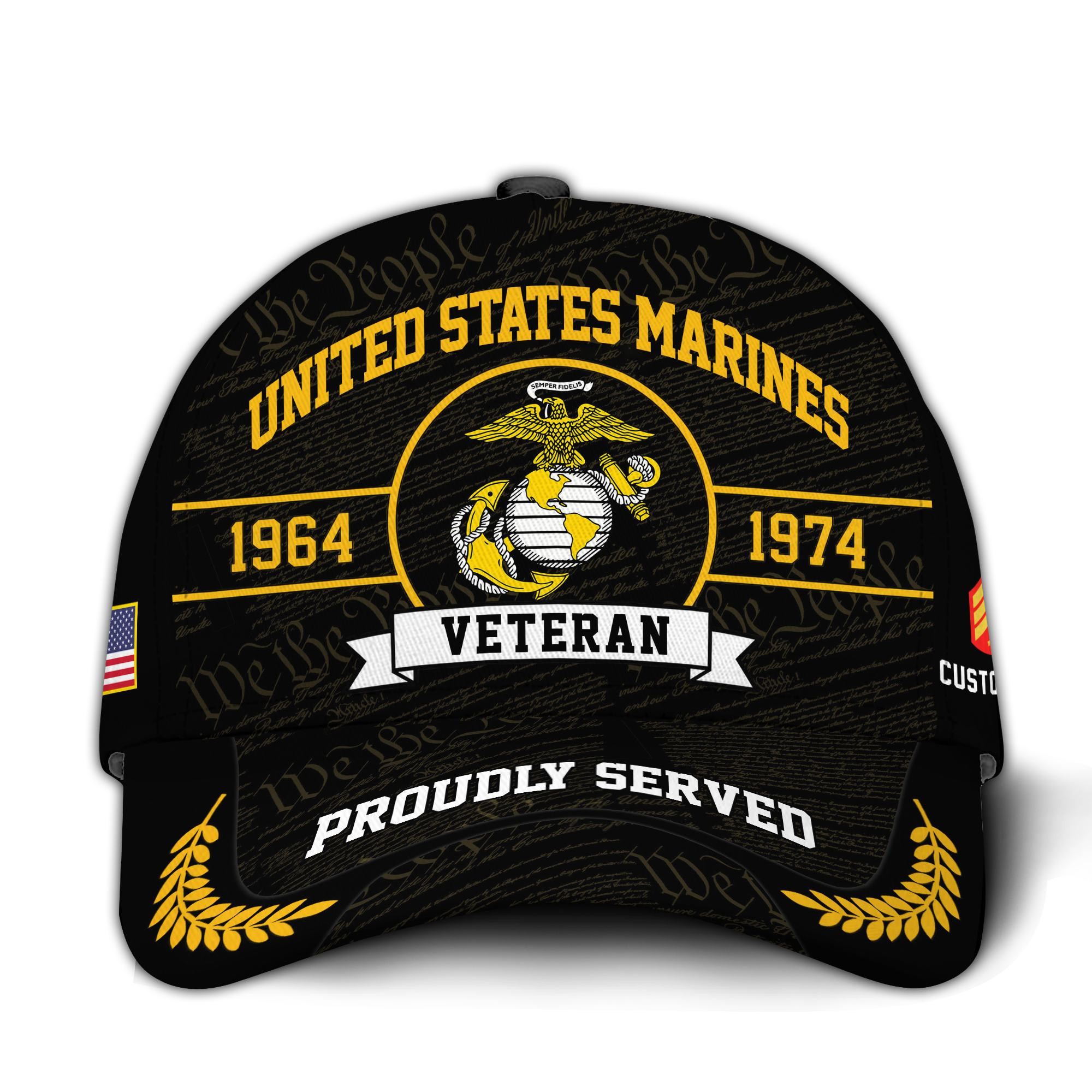Premium Custom USMC Veteran Hat VPVC020793, Cap For Marine Veterans, Gifts For Veterans Day, Father’s Day