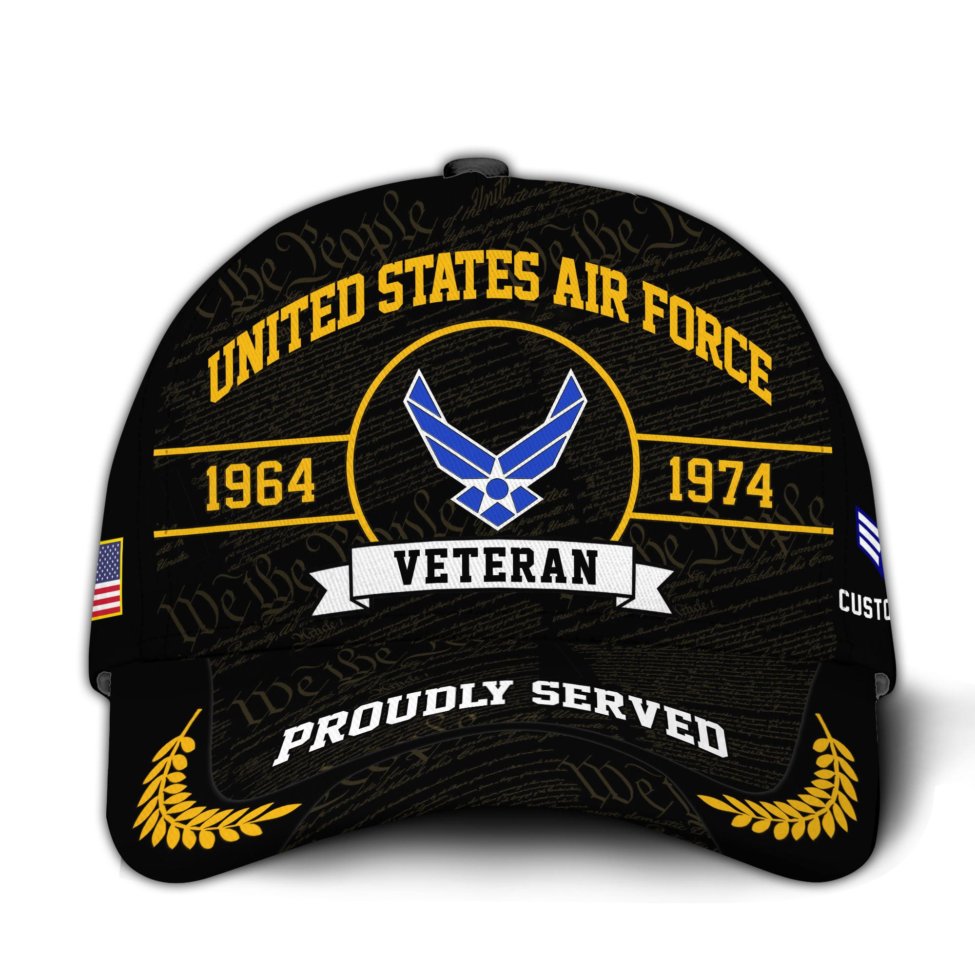 Premium Custom USAF Veteran Hat VPVC020794, Cap For Air Force Veterans, Gifts For Veterans Day, Father’s Day