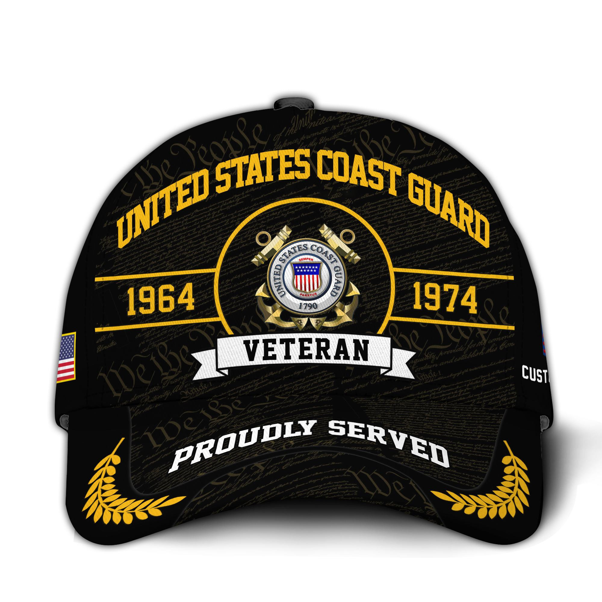 Premium Custom USCG Veteran Hat VPVC020795, Cap For Coast Guard Veterans, Gifts For Veterans Day, Father’s Day