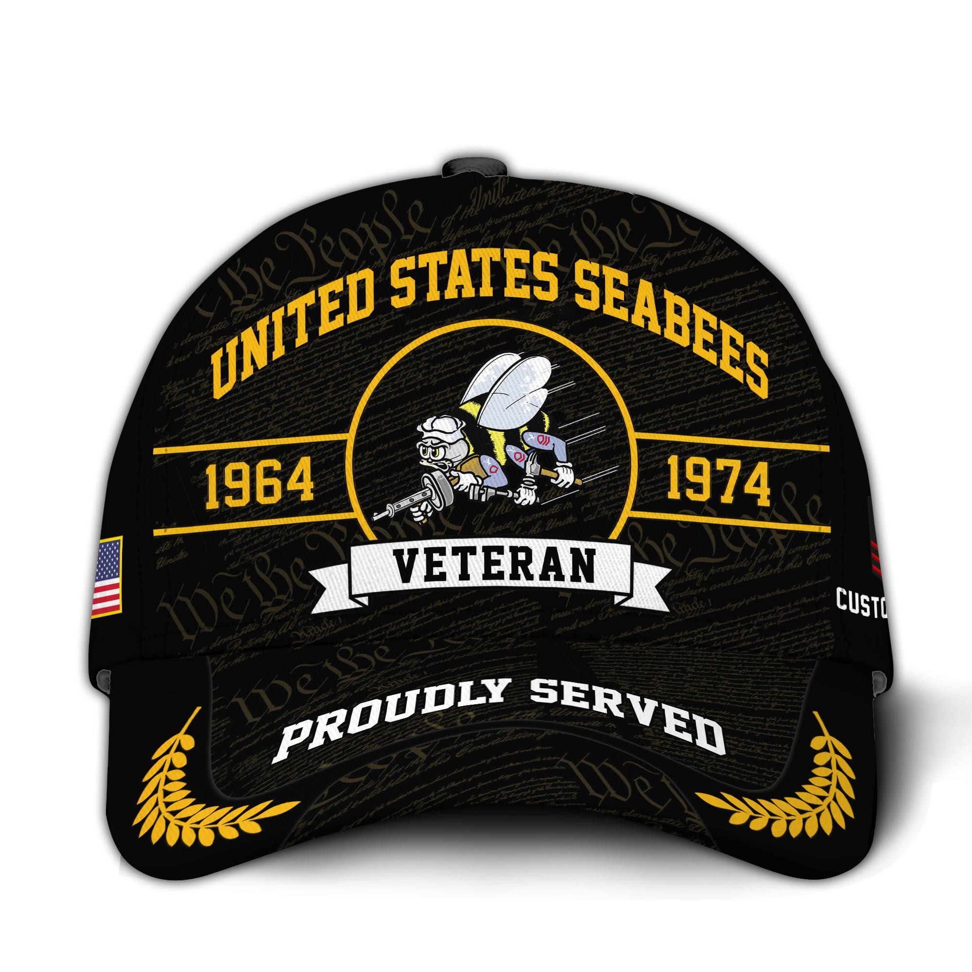 Premium Custom US Seabees Veteran Hat VPVC020799, Cap For Seabees Veteran, Gifts For Veterans Day, Father’s Day