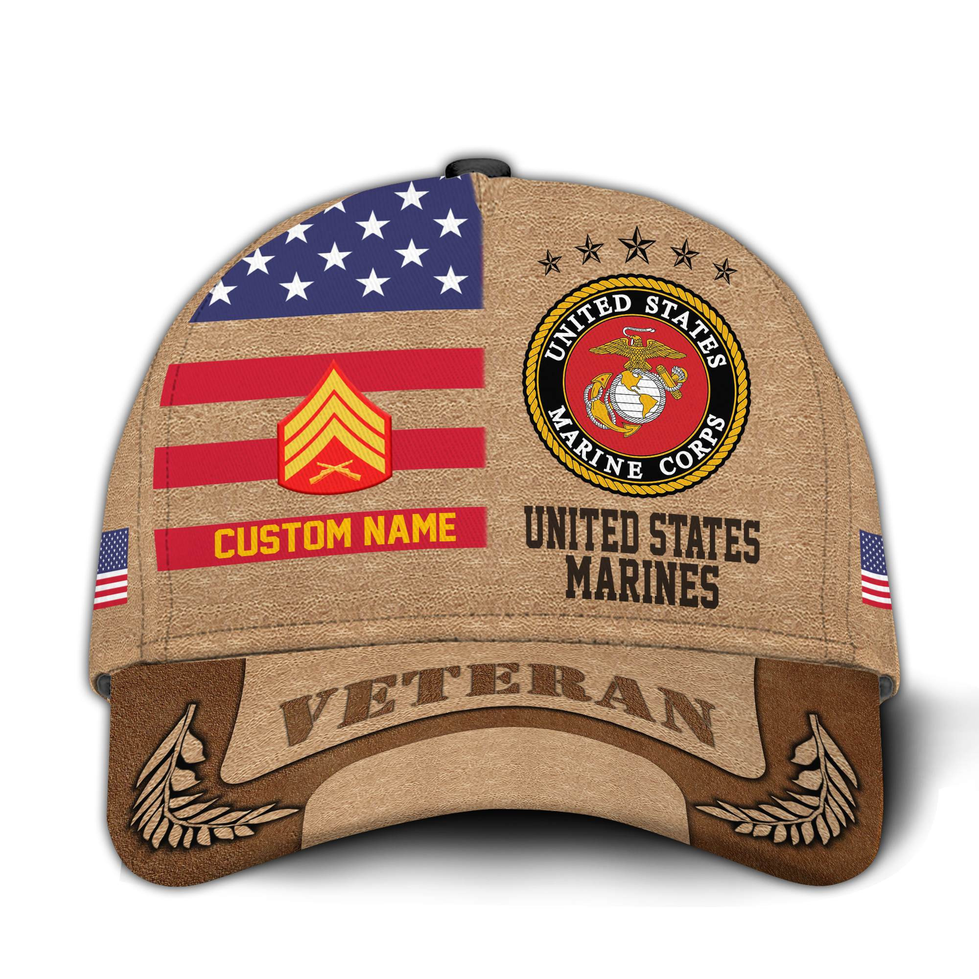 Premium Custom USMC Veteran Hat VPVC020813, Cap For Marine Veterans, Gifts For Veterans Day, Father’s Day