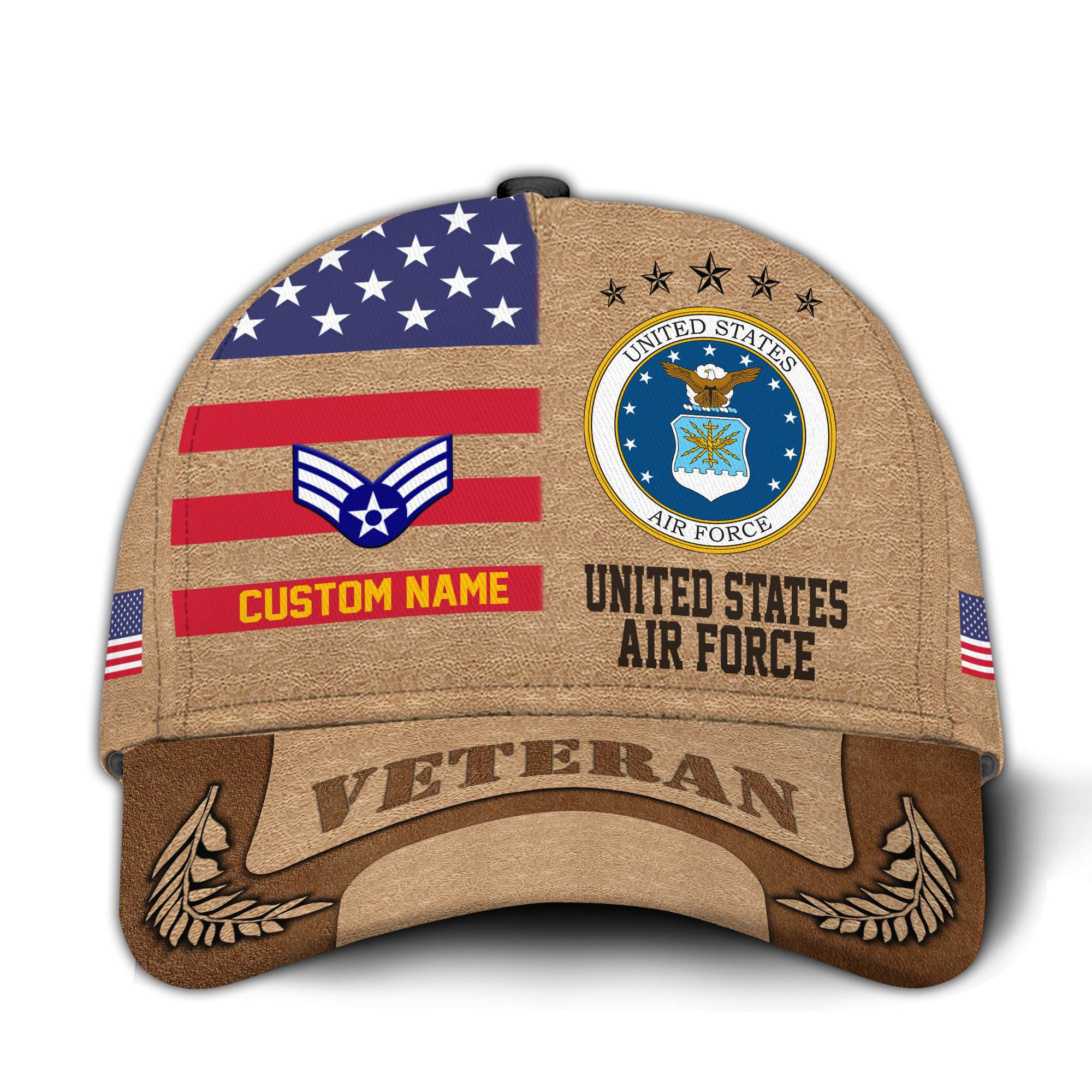 Premium Custom USAF Veteran Hat VPVC020814, Cap For Air Force Veterans, Gifts For Veterans Day, Father’s Day