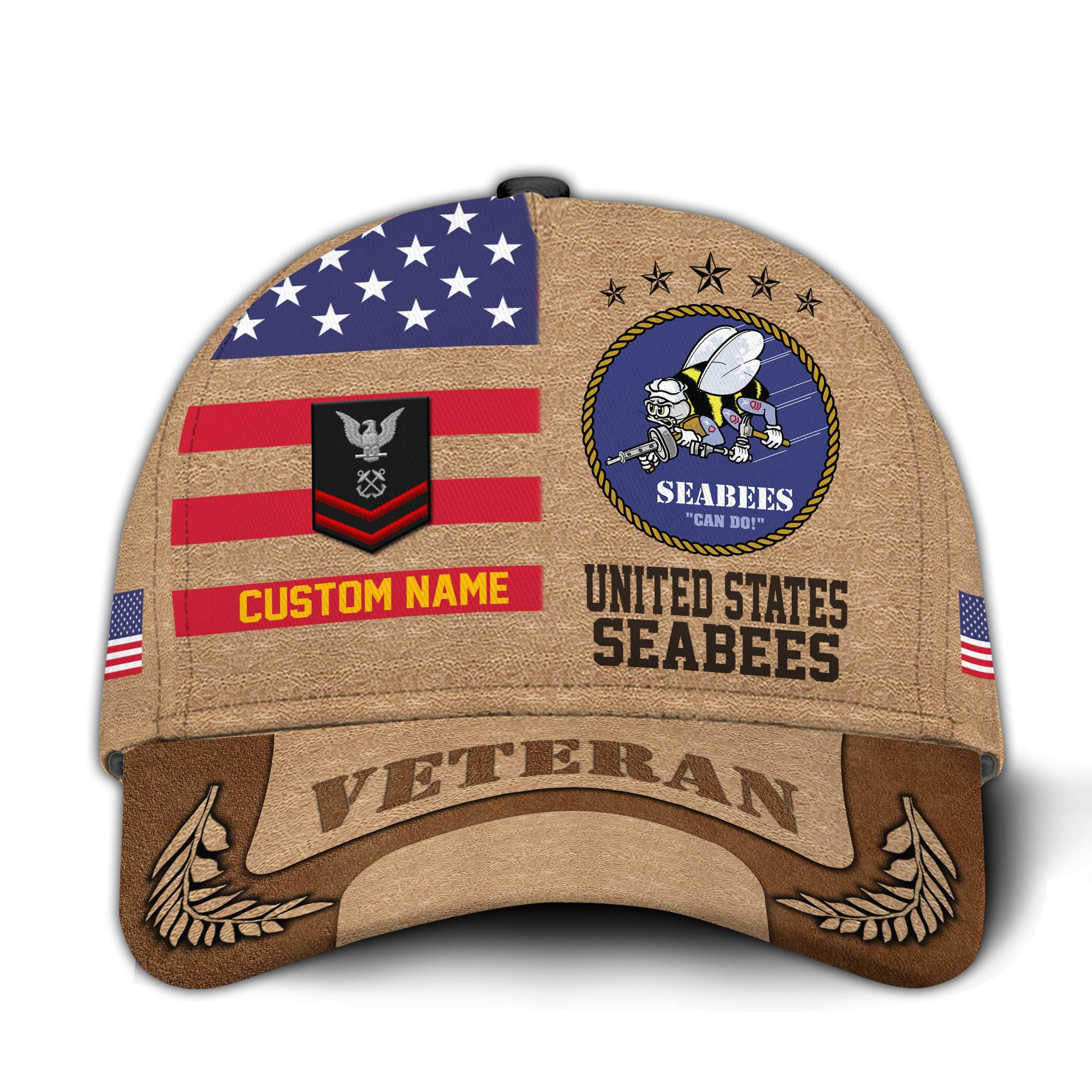 Premium Custom US Seabees Veteran Hat VPVC020819, Cap For Seabees Veteran, Gifts For Veterans Day, Father’s Day