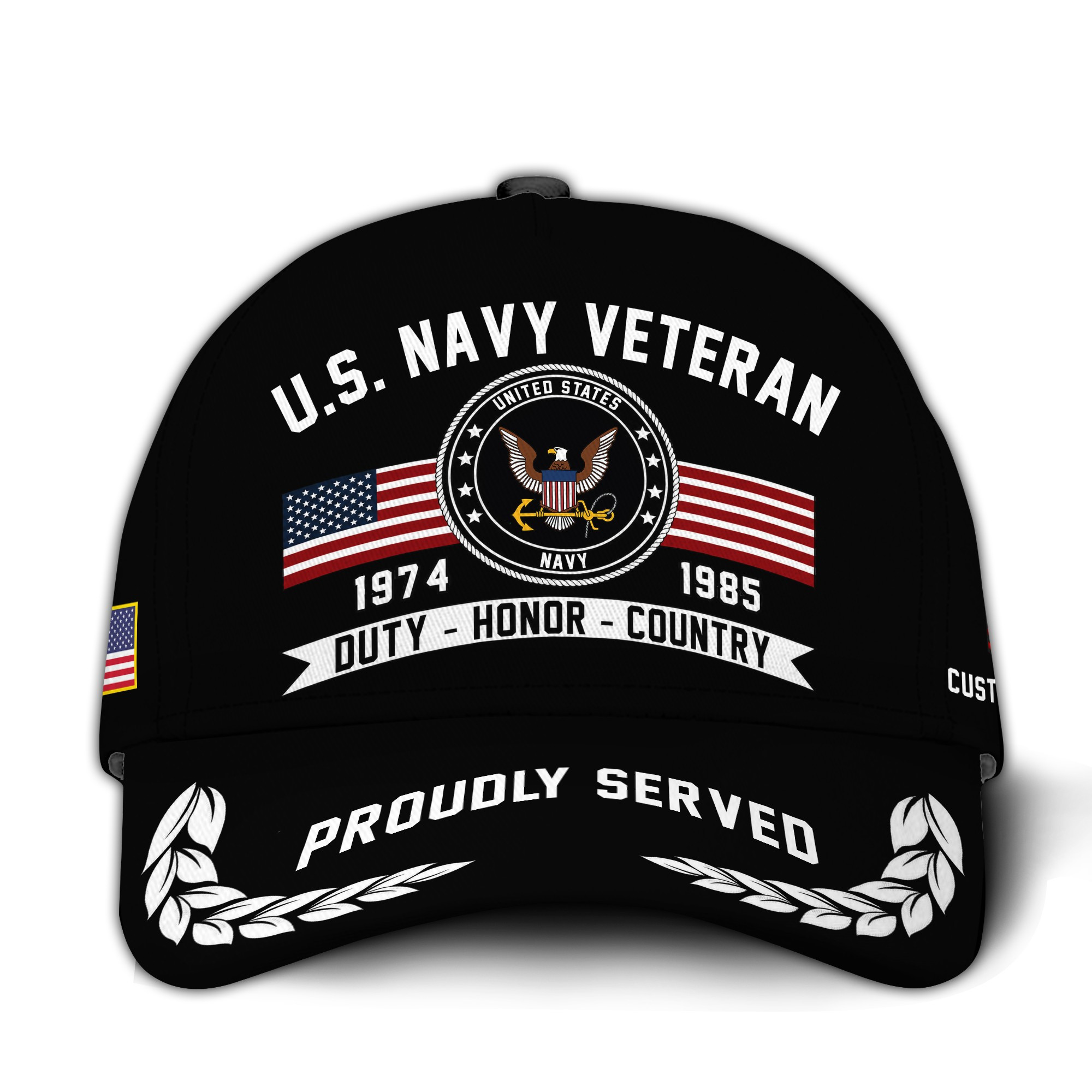 Premium Custom US Navy Veteran Hat VPVC020832, Cap For Navy Veterans, Gifts For Veterans Day, Father’s Day