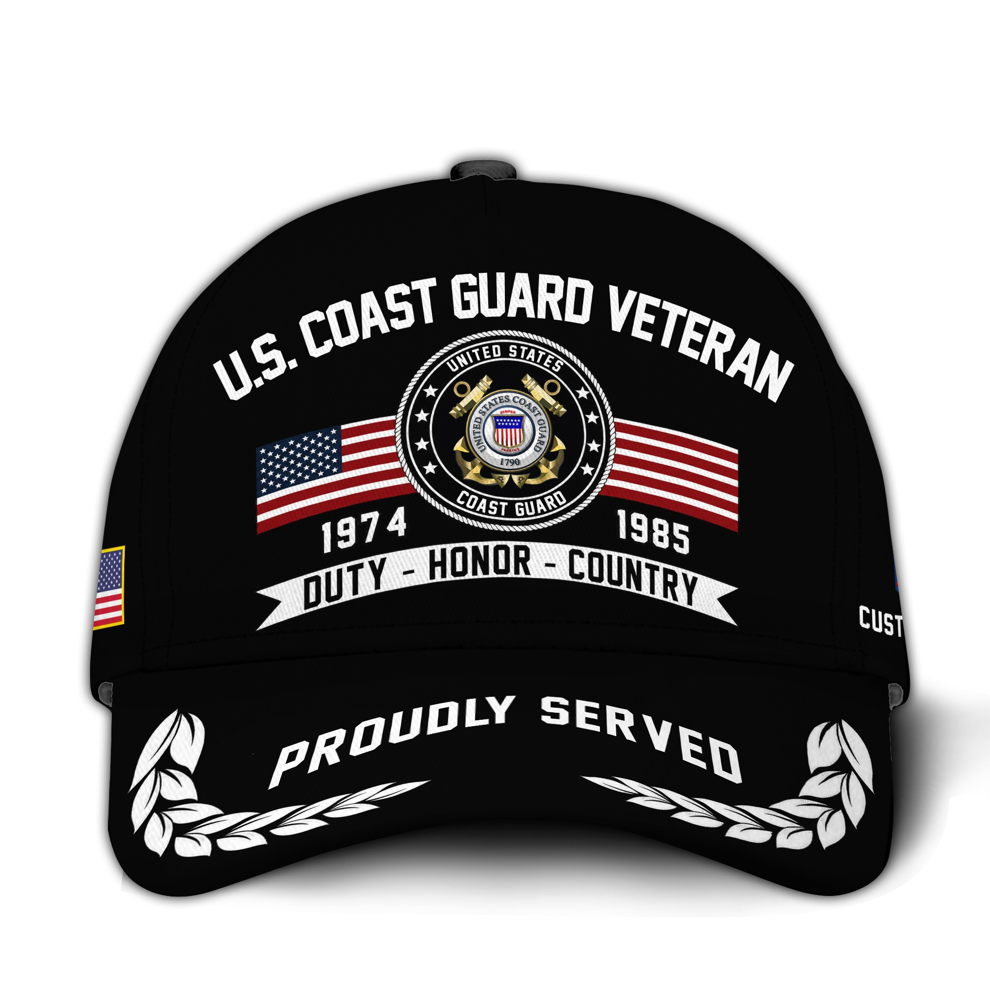 Premium Custom USCG Veteran Hat VPVC020835, Cap For Coast Guard Veterans, Gifts For Veterans Day, Father’s Day