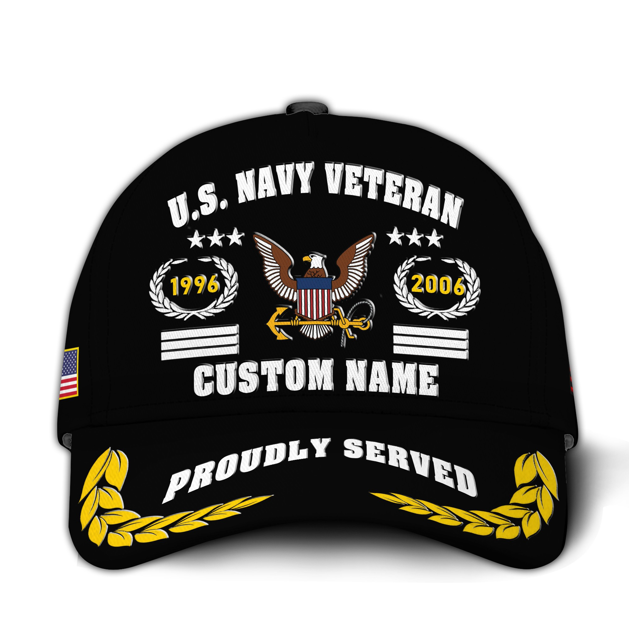 Premium Custom US Navy Veteran Hat VPVC020842, Cap For Navy Veterans, Gifts For Veterans Day, Father’s Day
