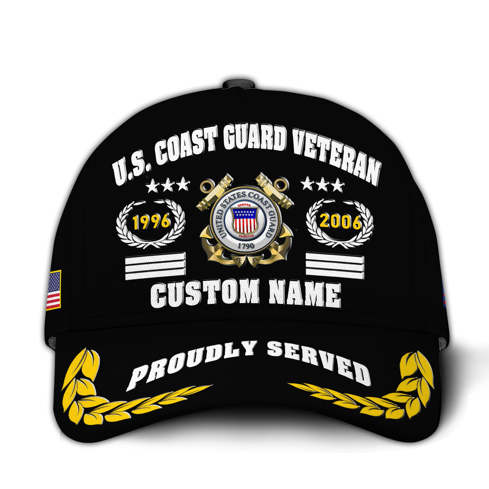 Premium Custom USCG Veteran Hat VPVC020845, Cap For Coast Guard Veterans, Gifts For Veterans Day, Father’s Day
