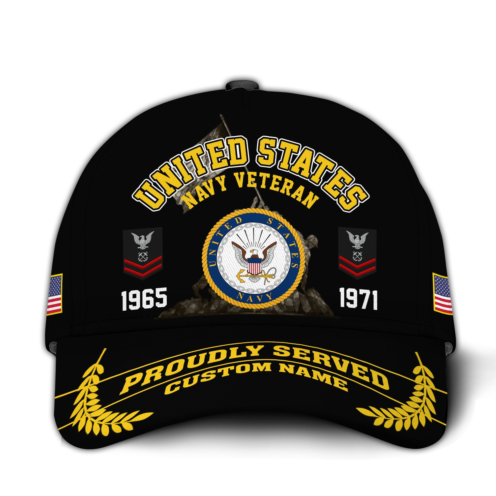 Premium Custom US Navy Veteran Hat VPVC020852, Cap For Navy Veterans, Gifts For Veterans Day, Father’s Day