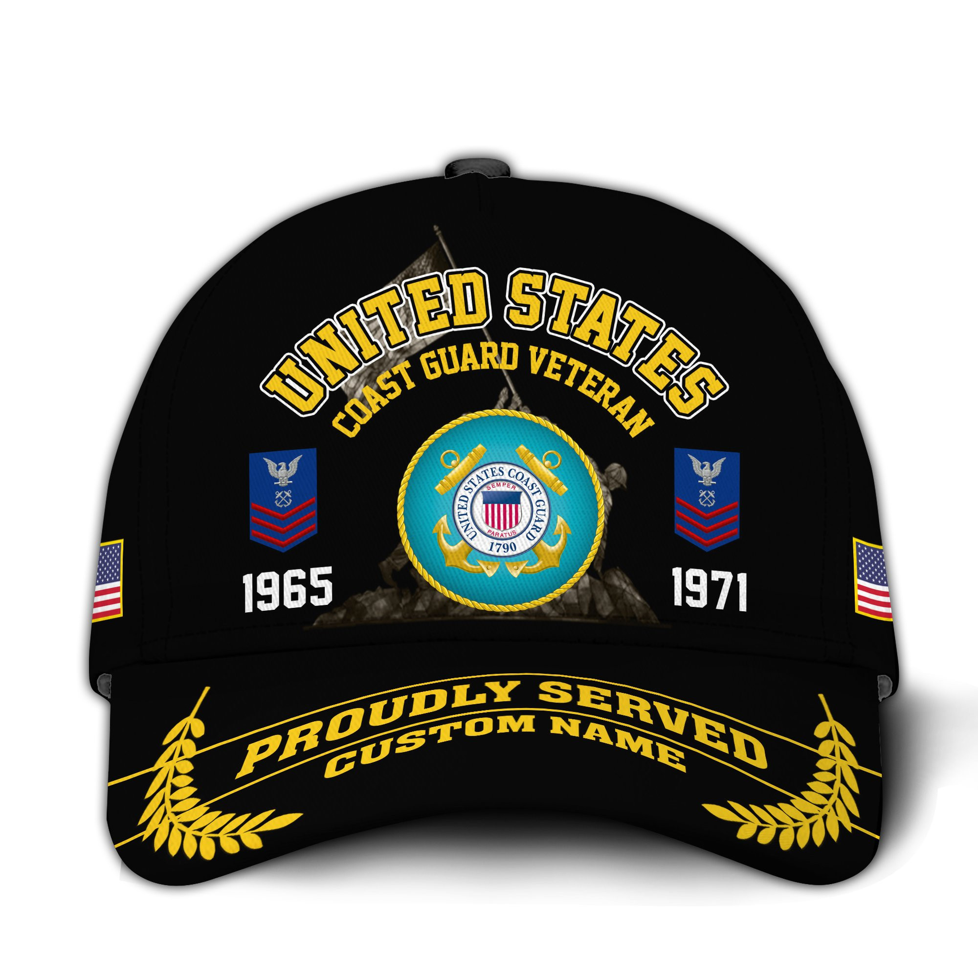 Premium Custom USCG Veteran Hat VPVC020855, Cap For Coast Guard Veterans, Gifts For Veterans Day, Father’s Day