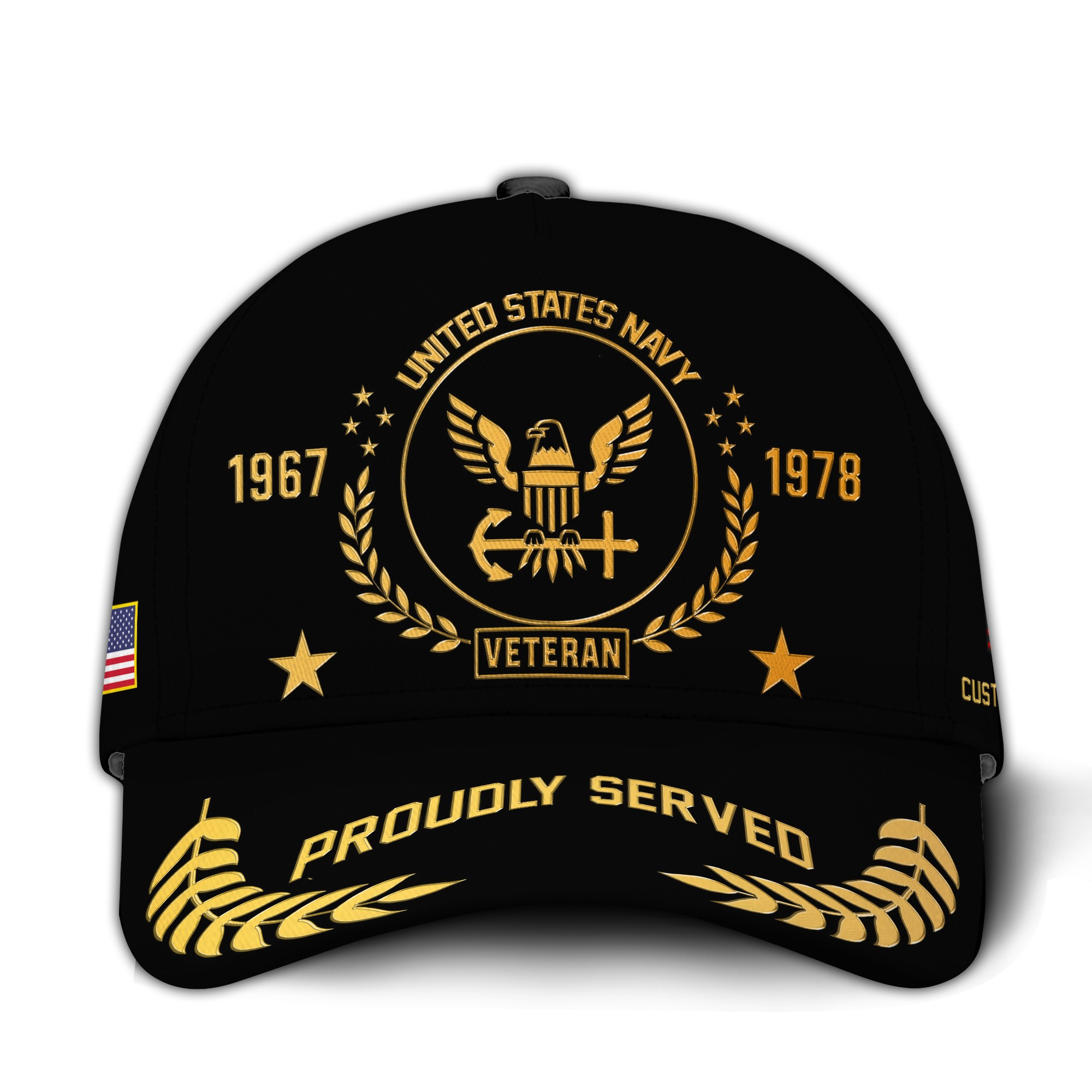 Premium Custom US Navy Veteran Hat VPVC020862, Cap For Navy Veterans, Gifts For Veterans Day, Father’s Day