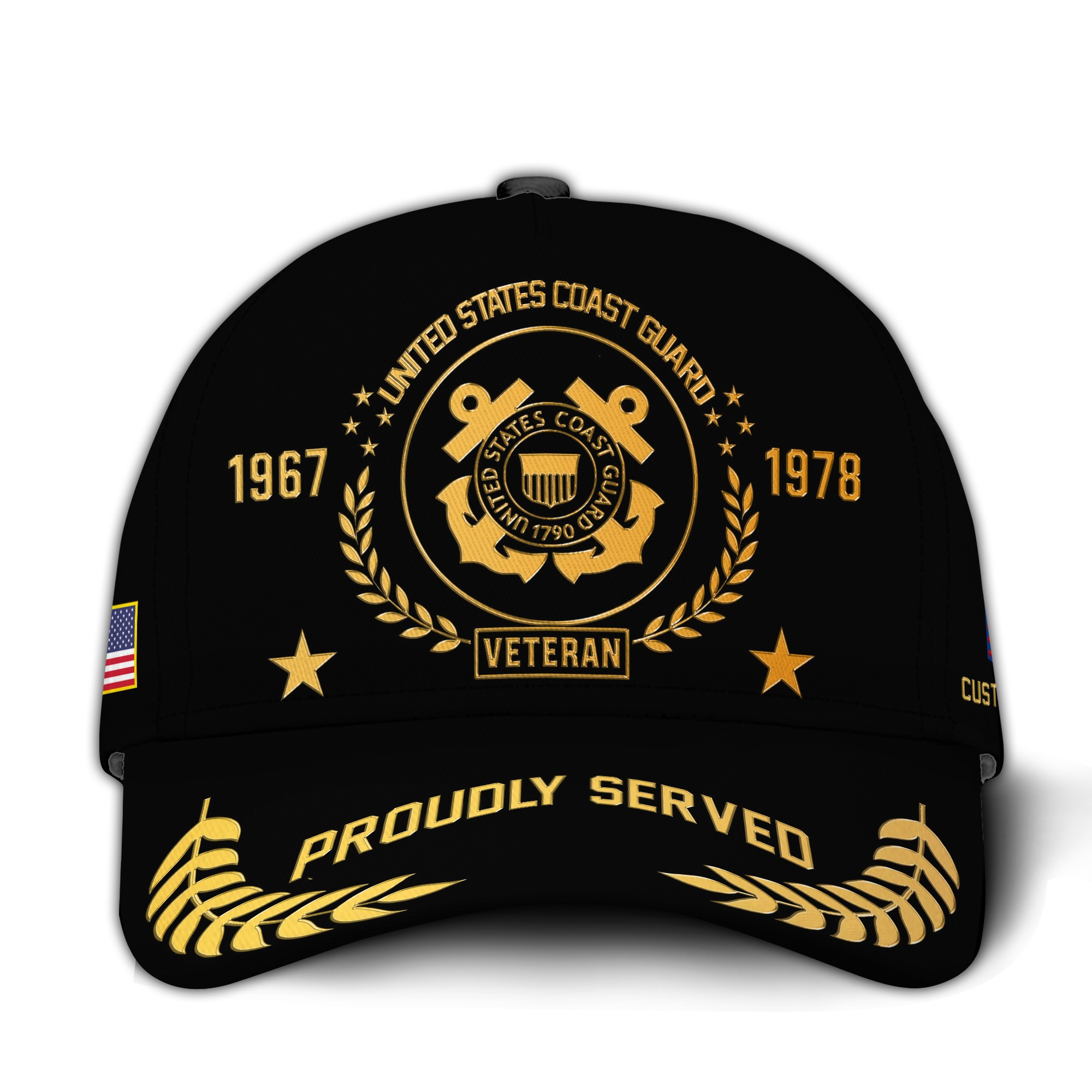 Premium Custom USCG Veteran Hat VPVC020865, Cap For Coast Guard Veterans, Gifts For Veterans Day, Father’s Day
