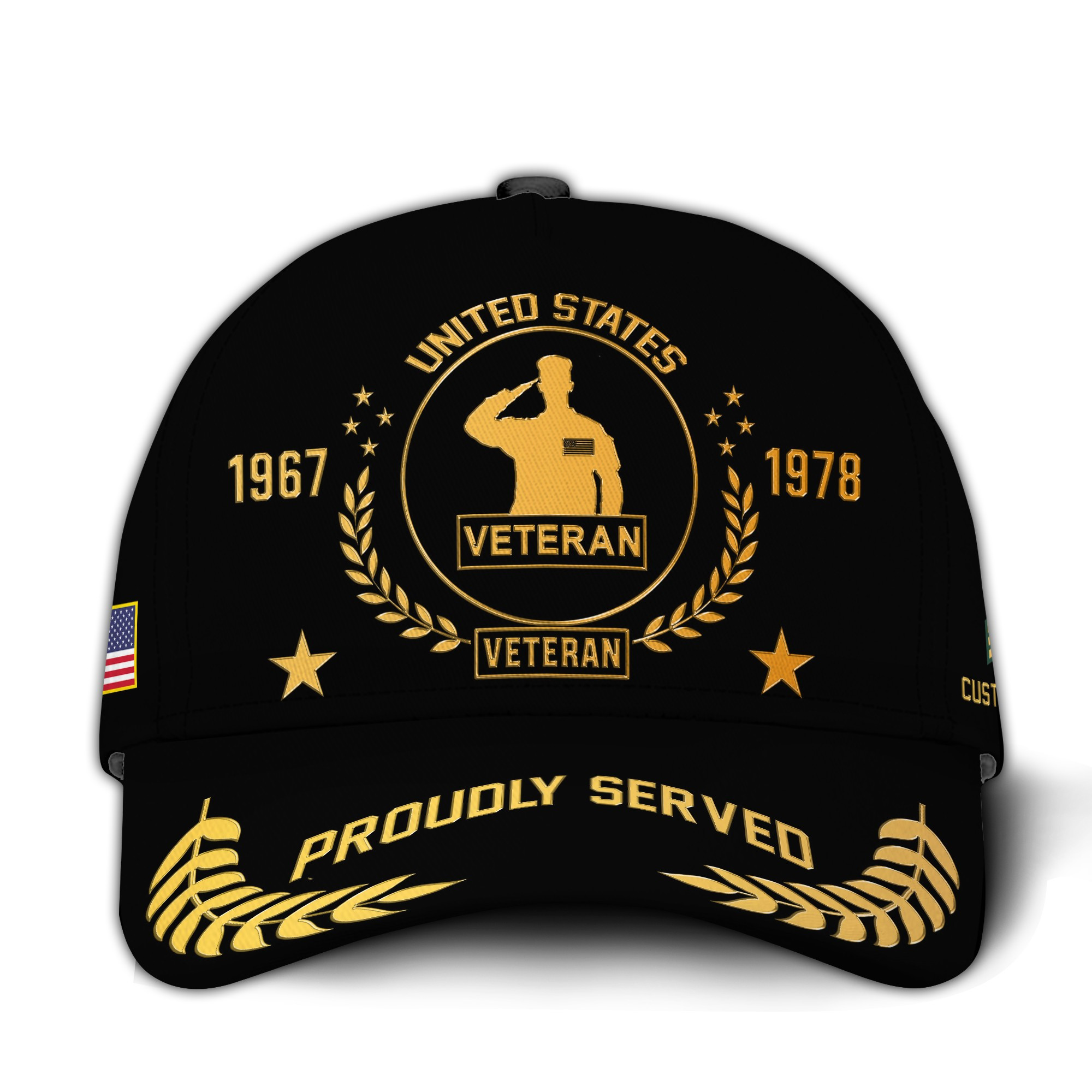 Premium Custom US Veteran Hat VPVC020867, Cap For US Veterans, Gifts For Veterans Day, Father’s Day