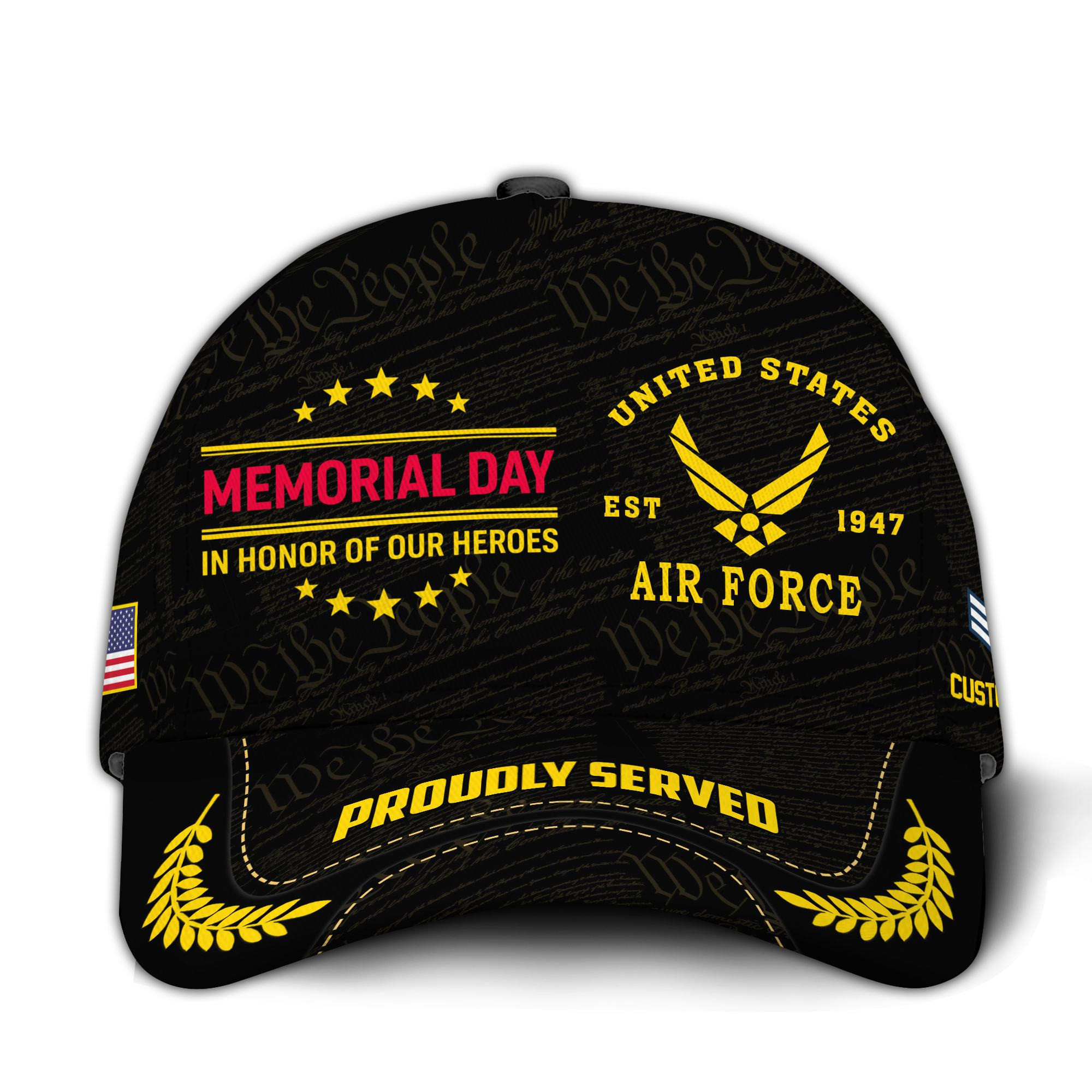 Premium Memorial Day In Honor Of Our Heroes Custom USAF Veteran Hat VPVC020884, Cap For Air Force Veterans, Gifts For Veterans Day, Memorial Day