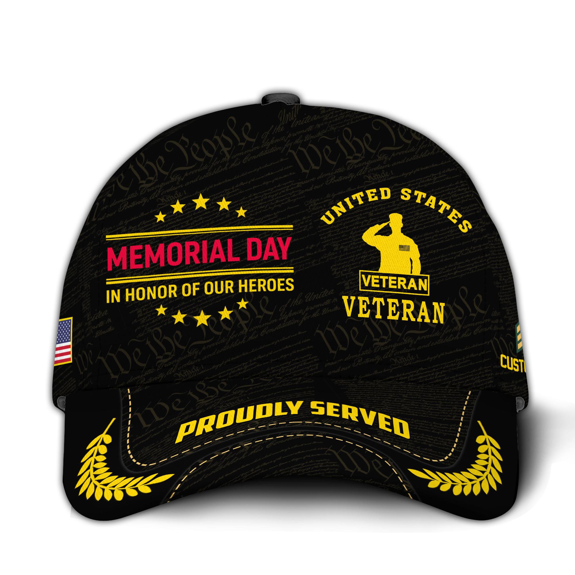 Premium Memorial Day In Honor Of Our Heroes Custom US Veteran Hat VPVC020887, Cap For US Veteran, Gifts For Veterans Day, Memorial Day