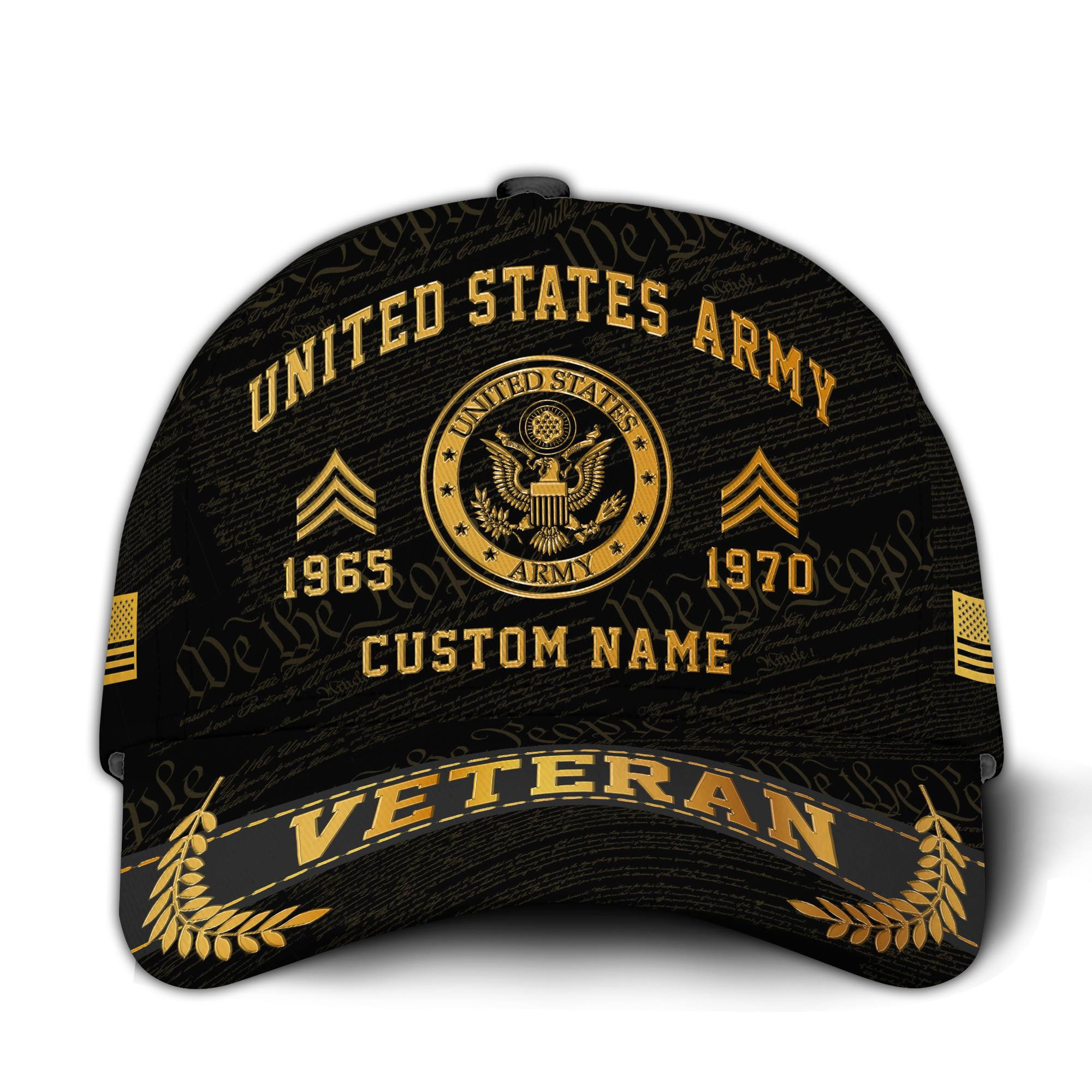 Premium Custom US Army Veteran Hat VPVC020901, Cap For Army Veterans, Gifts For Veterans Day, Father’s Day