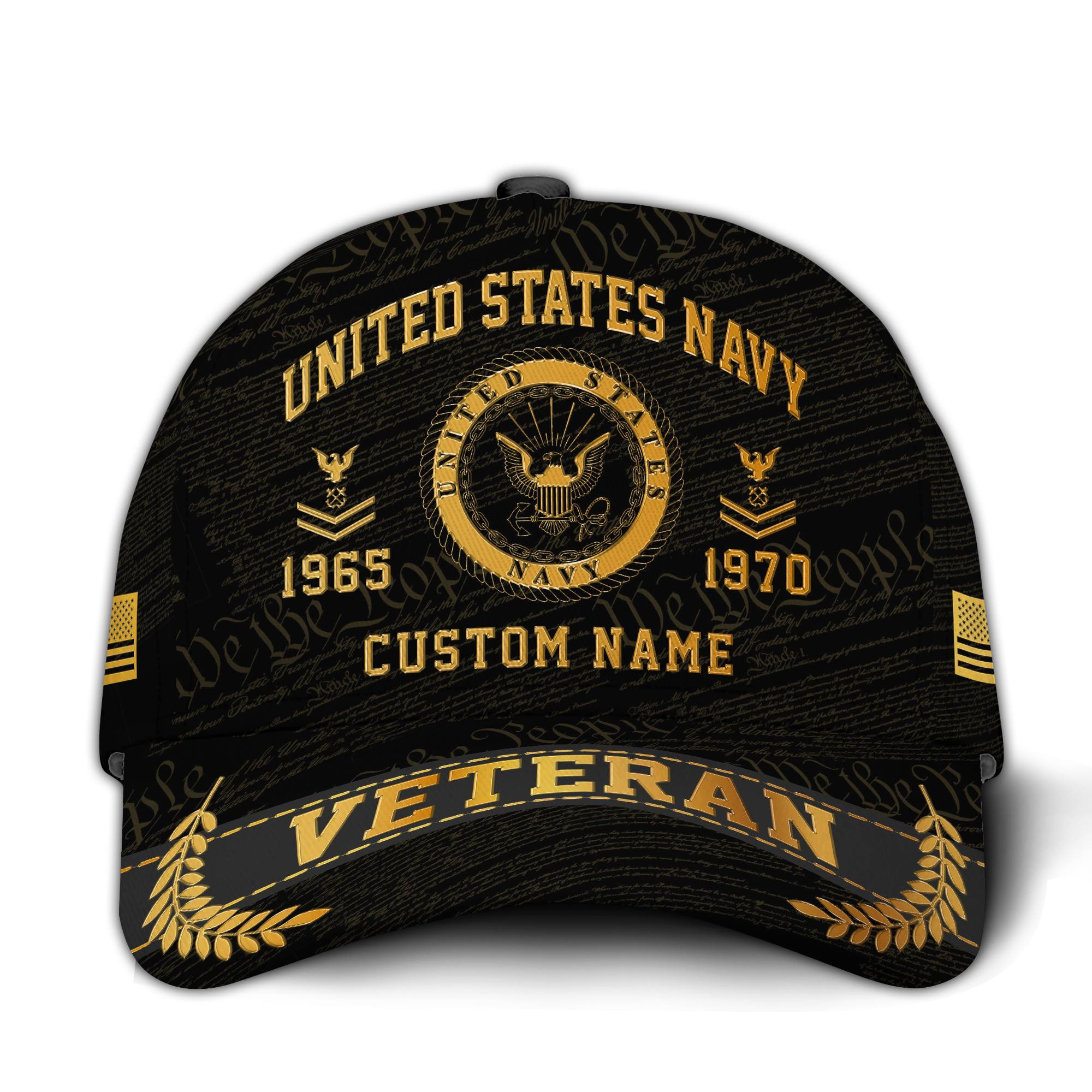 Premium Custom US Navy Veteran Hat VPVC020902, Cap For Navy Veterans, Gifts For Veterans Day, Father’s Day