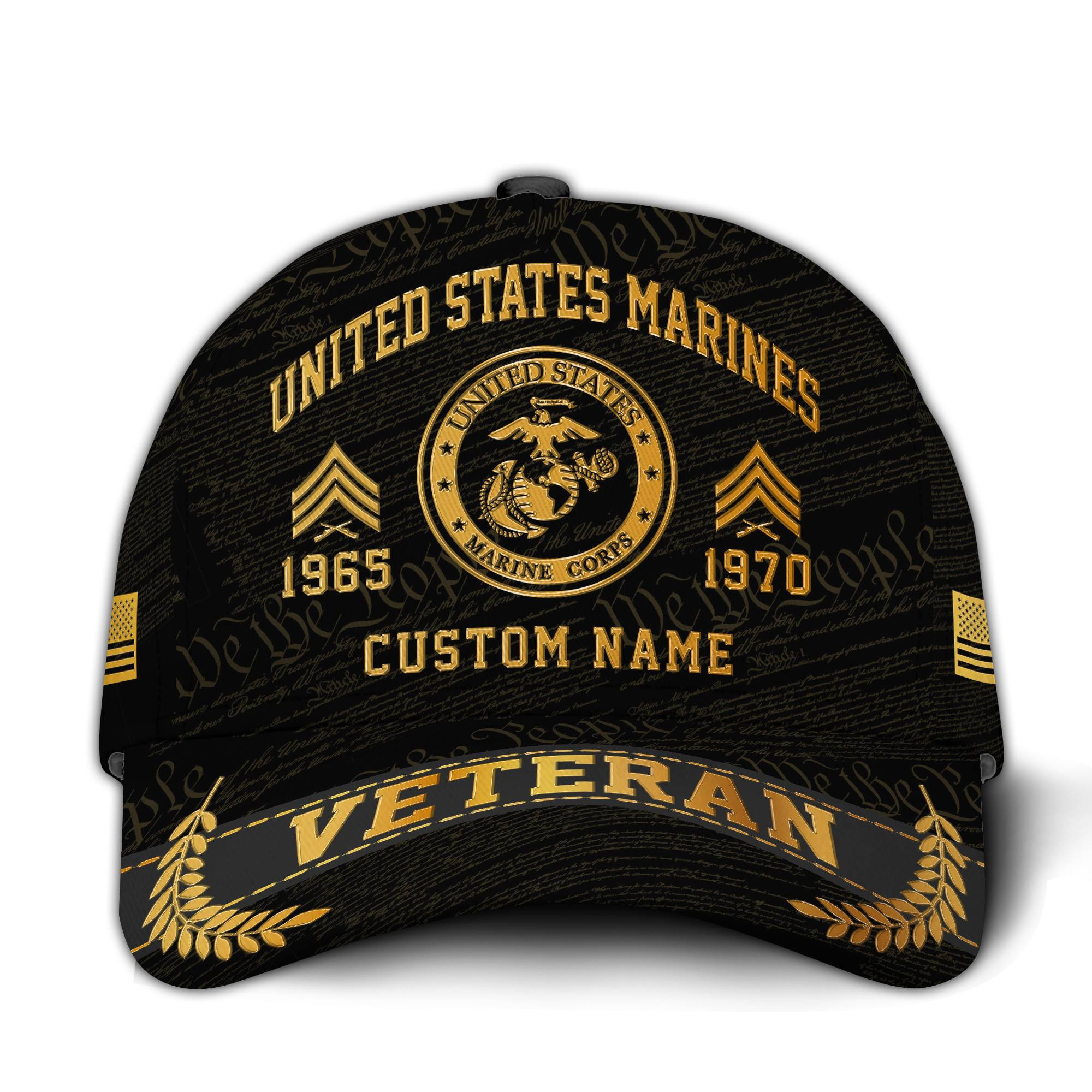 Premium Custom USMC Veteran Hat VPVC020903, Cap For Marine Veterans, Gifts For Veterans Day, Father’s Day