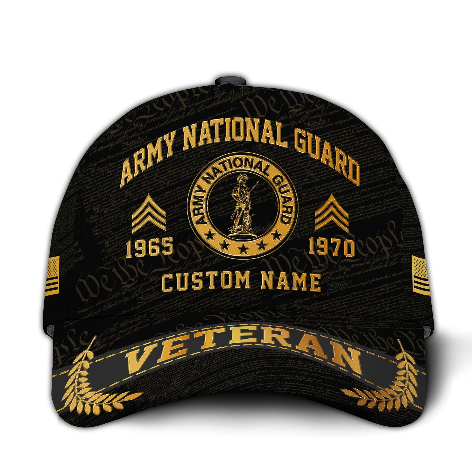 Premium Custom Army National Guard Veteran Hat VPVC020908, Cap For Army National Guard Veteran, Gifts For Veterans Day, Father’s Day