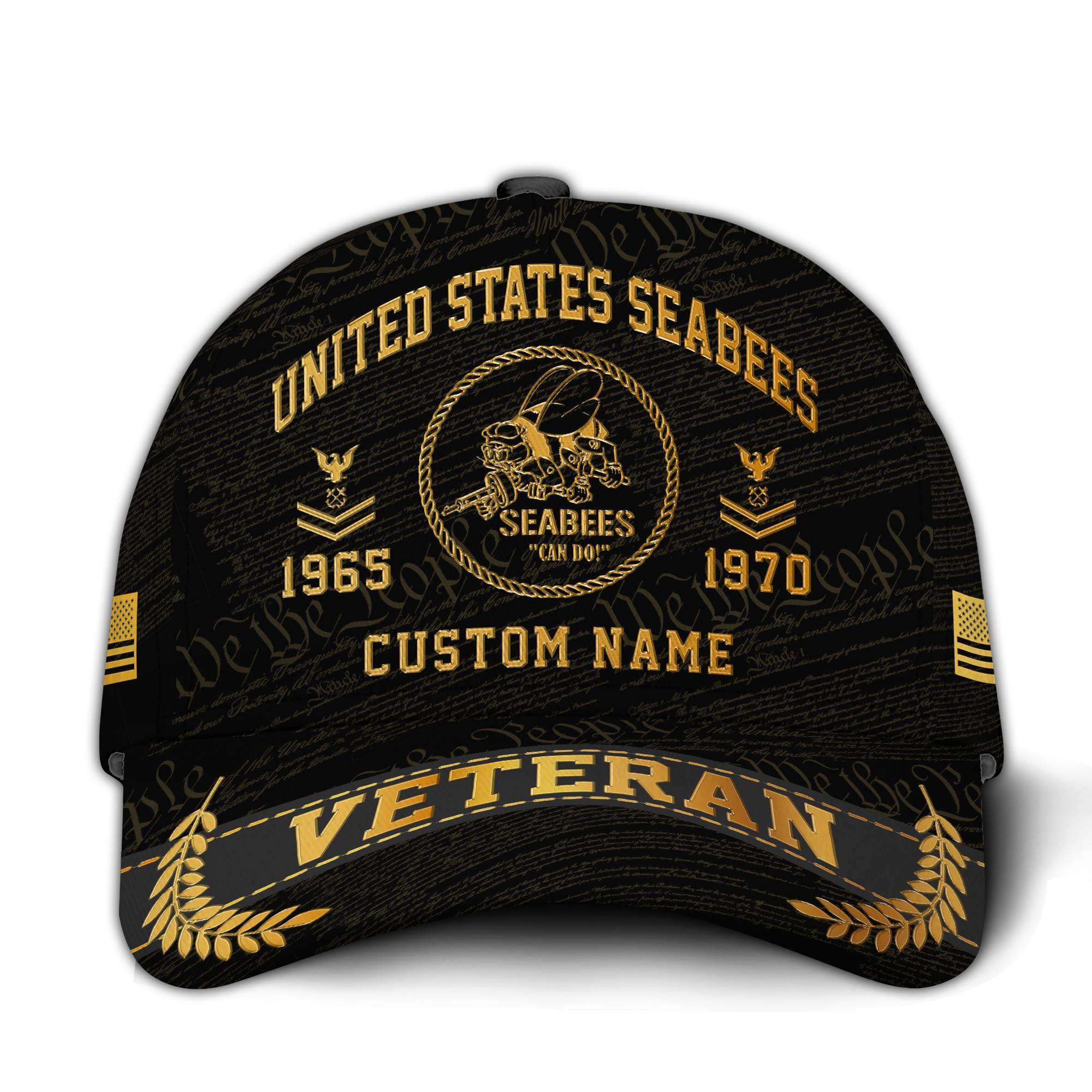 Premium Custom US Seabees Veteran Hat VPVC020909, Cap For Seabees Veteran, Gifts For Veterans Day, Father’s Day
