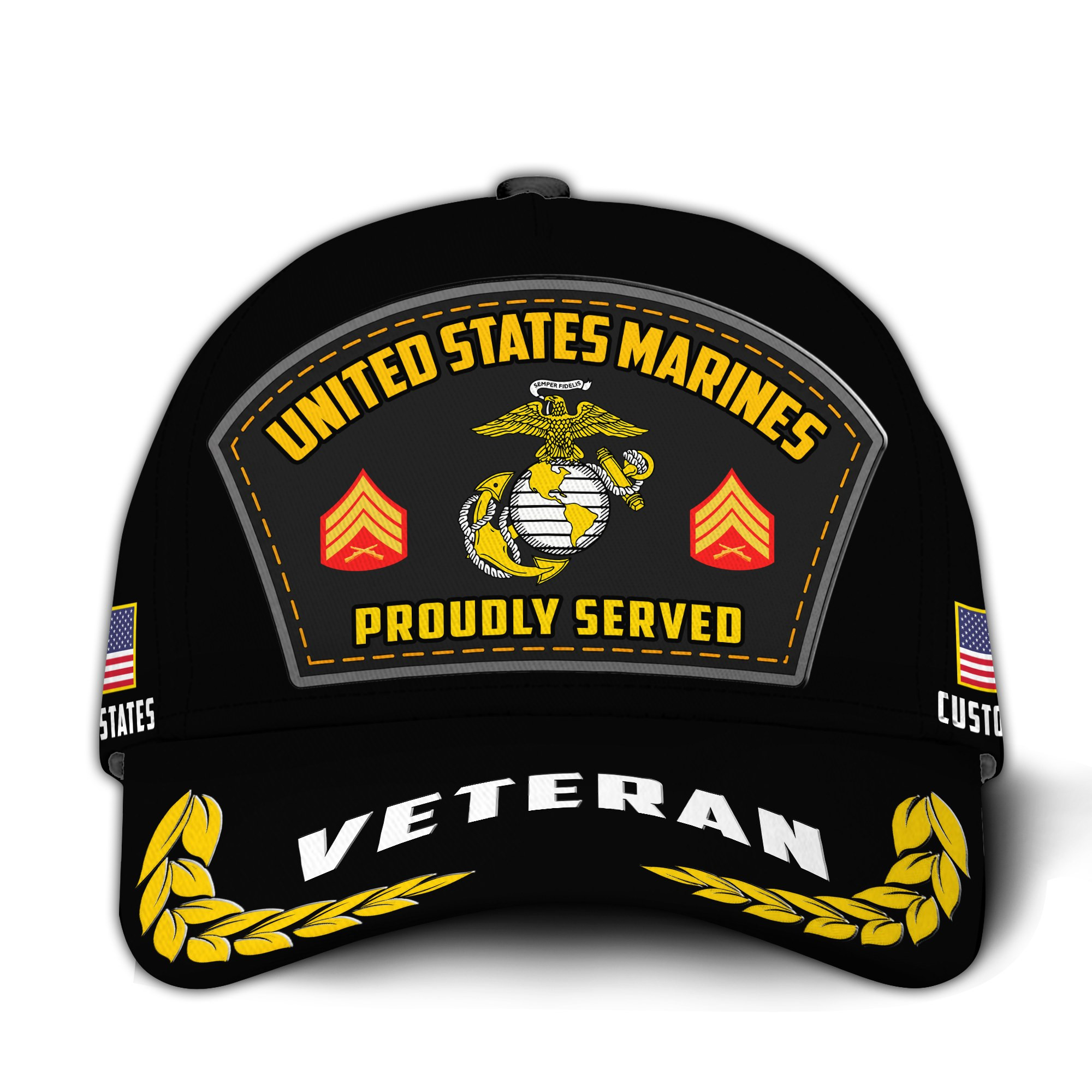 Premium Custom USMC Veteran Hat VPVC020913, Cap For Marine Veterans, Gifts For Veterans Day, Father’s Day