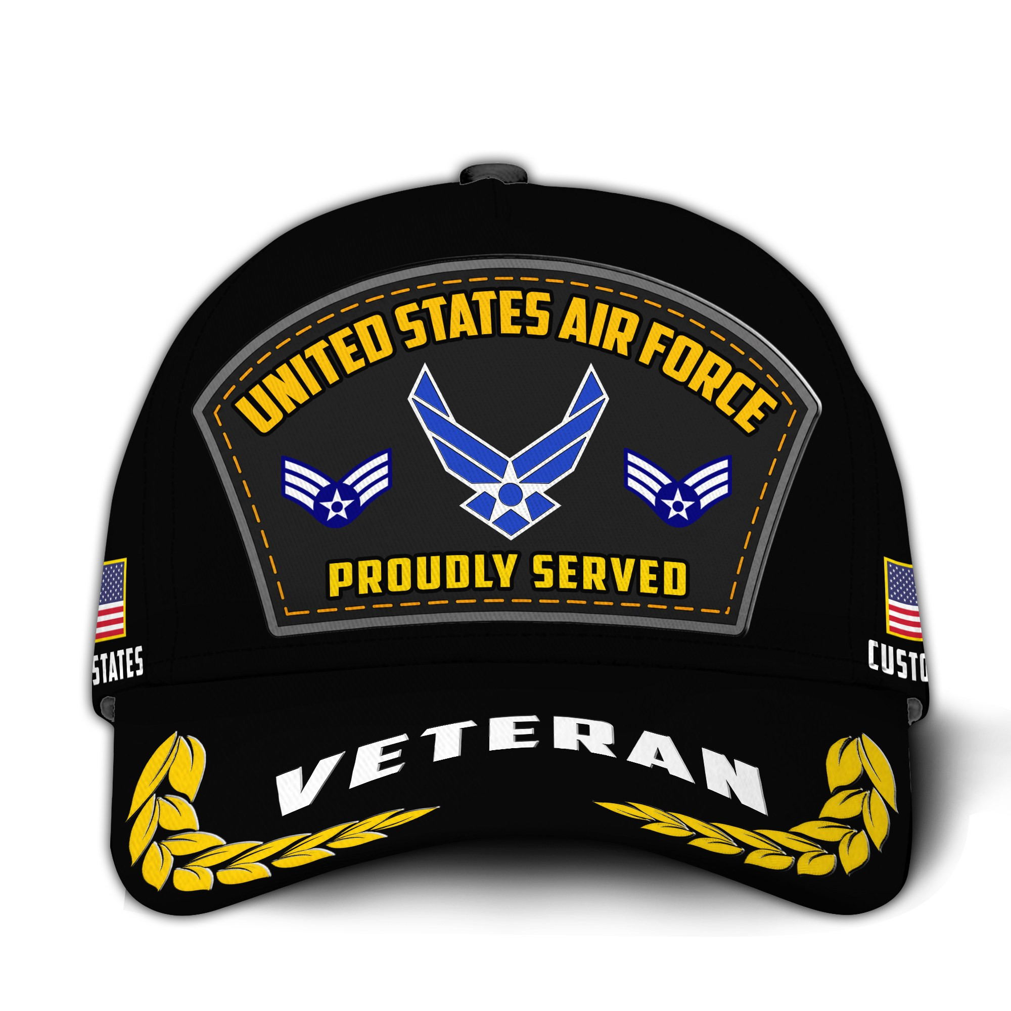 Premium Custom USAF Veteran Hat VPVC020914, Cap For Air Force Veterans, Gifts For Veterans Day, Father’s Day