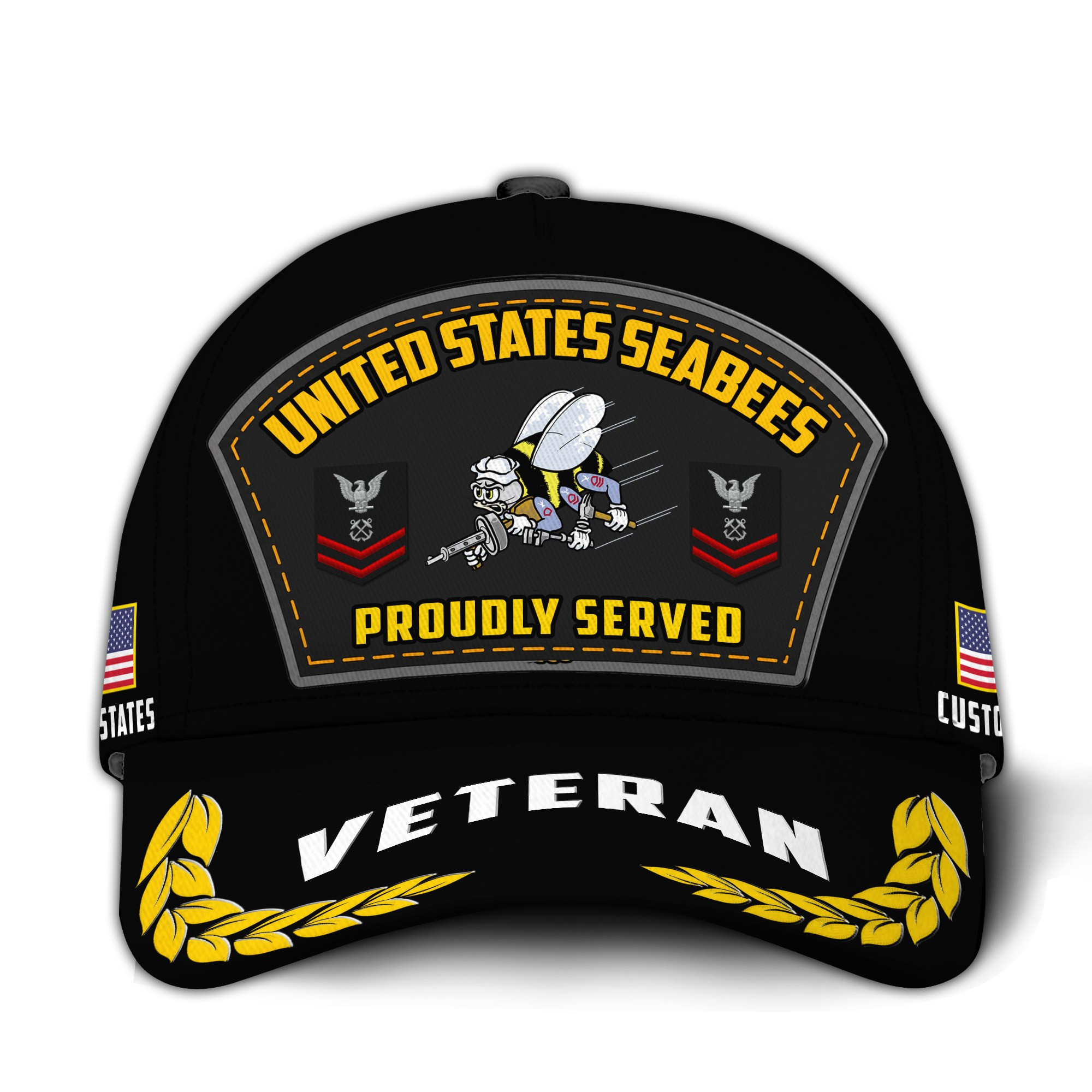 Premium Custom US Seabees Veteran Hat VPVC020919, Cap For Seabees Veteran, Gifts For Veterans Day, Father’s Day