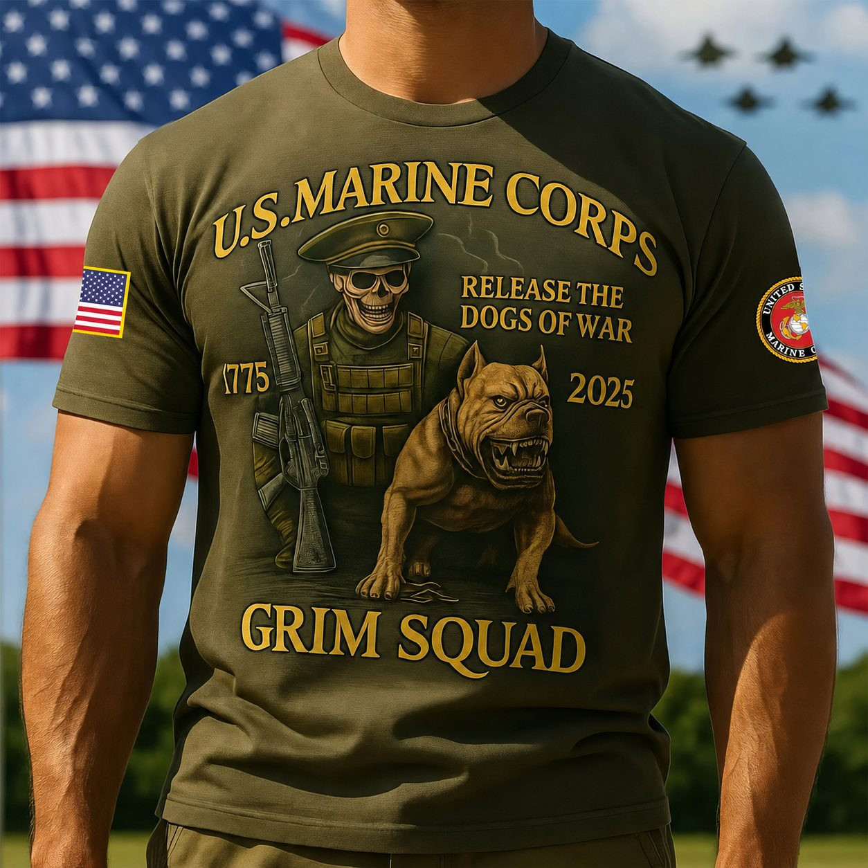Premium USMC T-Shirt VPVC930159, 250th Anniversary Marine Corps Shirt, Gifts For Marine Veteran, Gifts On Father’s Day, Veterans Day