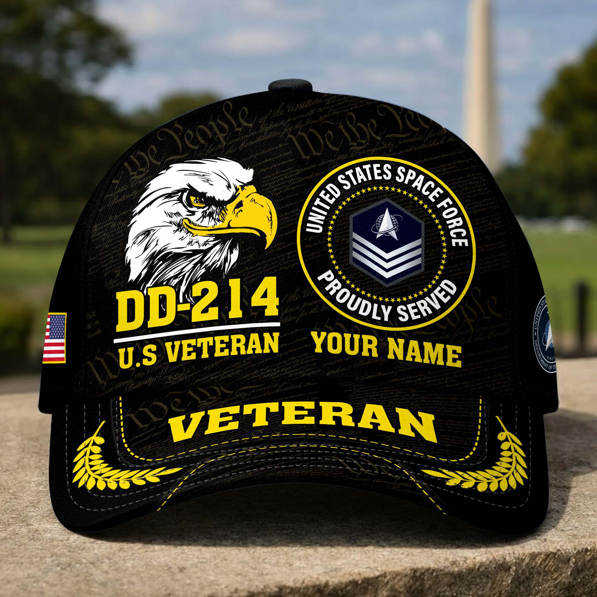 Premium Custom US Veterans Baseball Hats DPVC010701, Gifts for US Veterans, Gifts on Veterans Day, Father’s Day