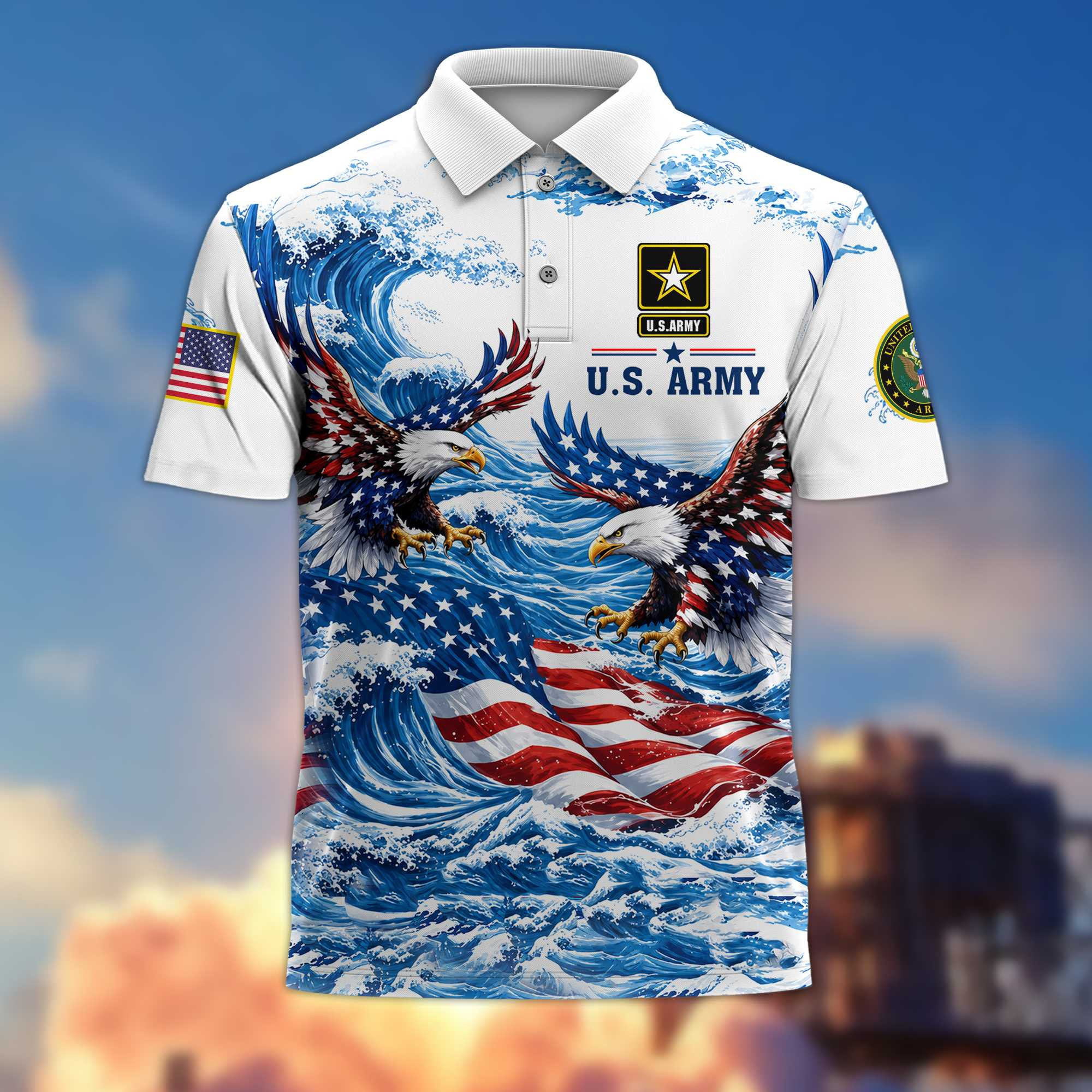Premium US Veterans Polo Shirt DPVC080710, Gift for US Veterans