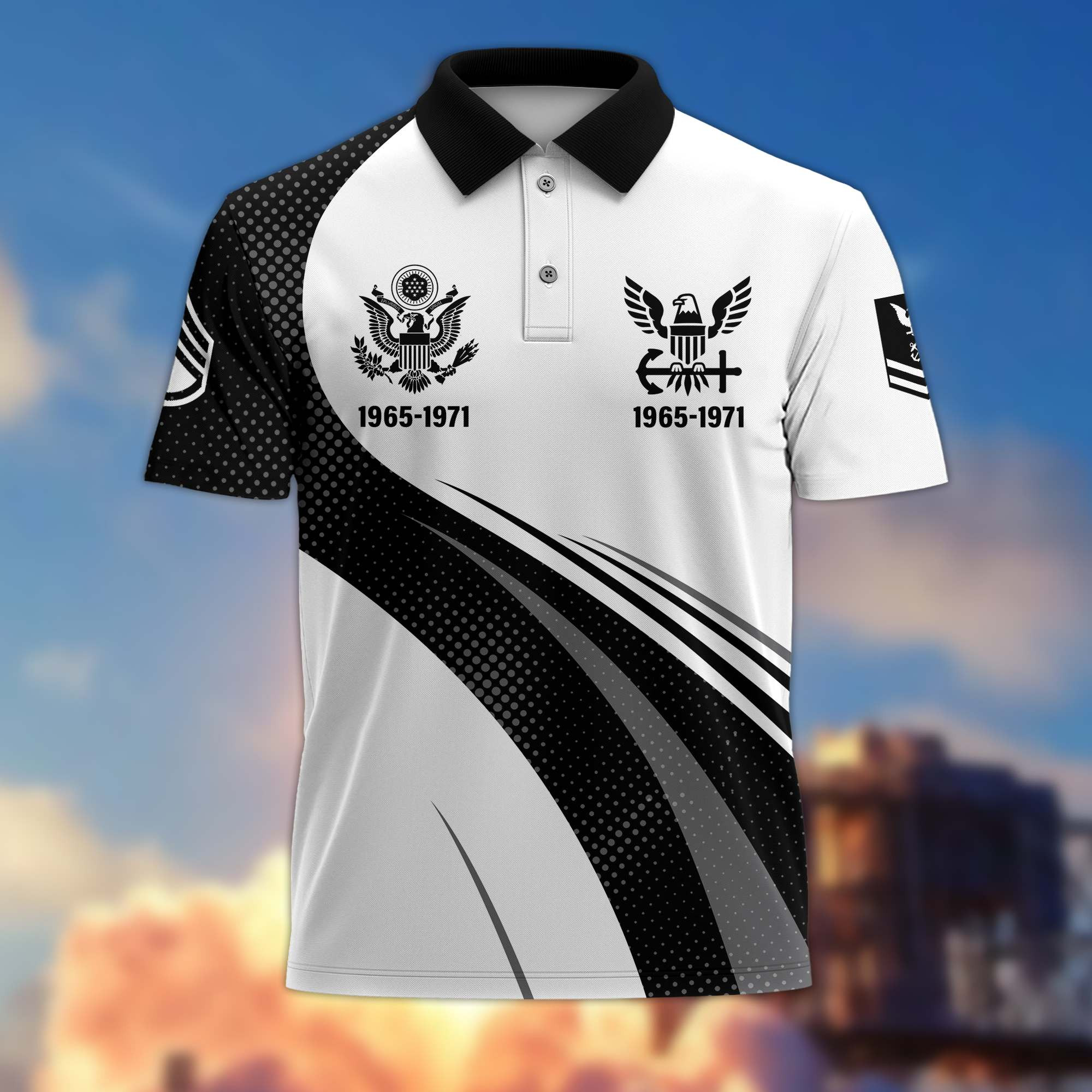 Premium Custom US Army – Navy Polo Shirt DPVC100710