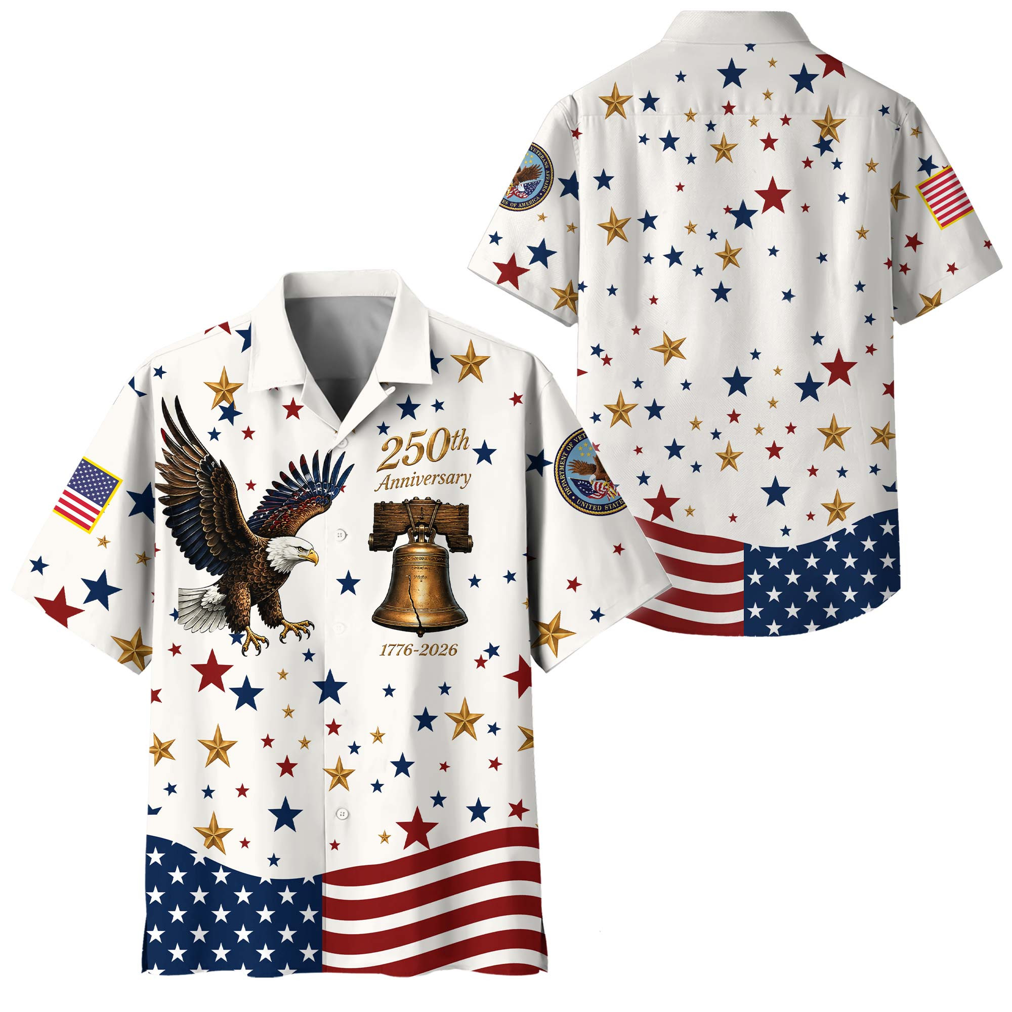 Premium America 250th Anniversary US Veteran Hawaiian Shirt VPVC408617, Gifts For US Veteran, Gifts For Veterans Day, Independence Day