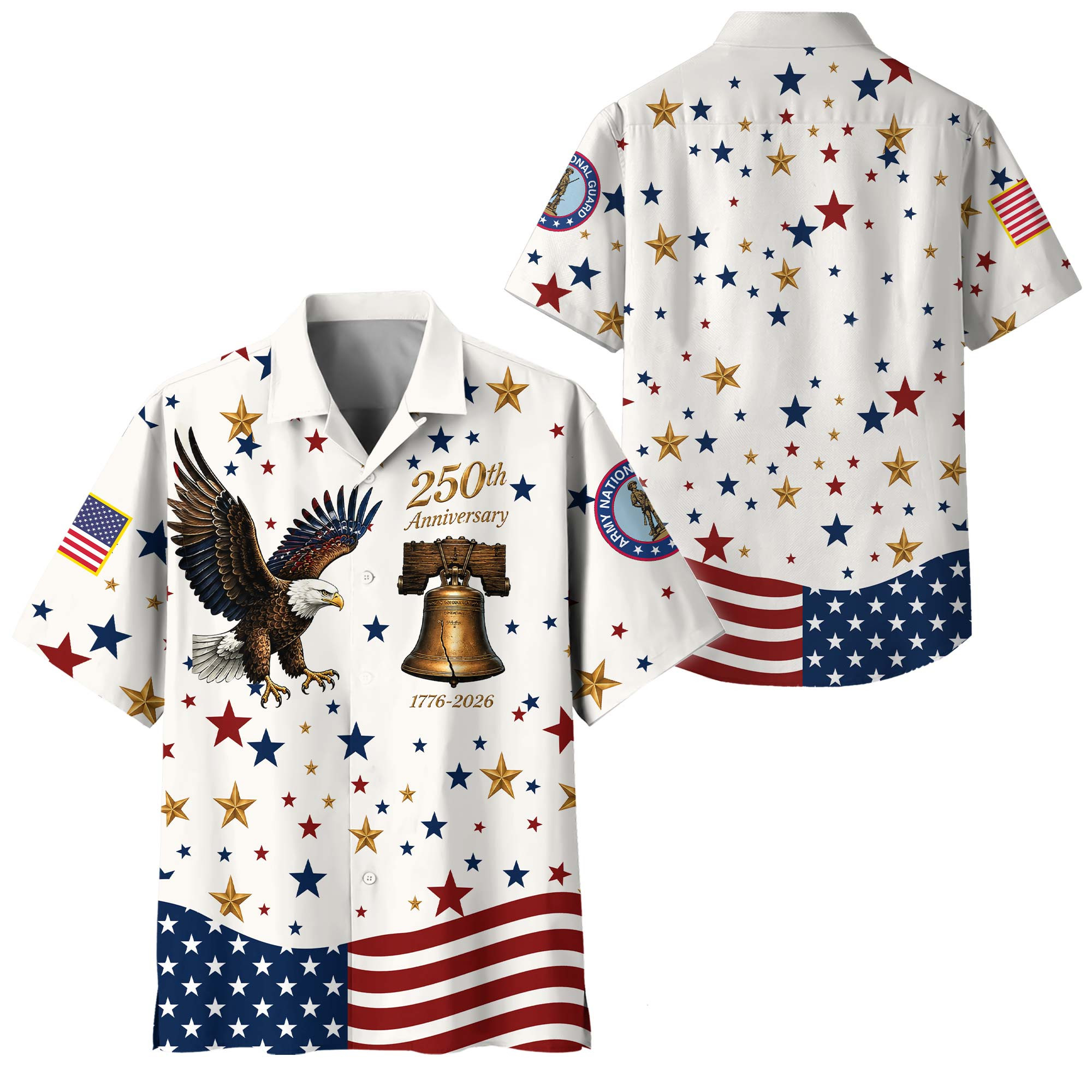 Premium America 250th Anniversary Army National Guard Veteran Hawaiian Shirt VPVC408618, Gifts For Army National Guard Veteran, Gifts For Veterans Day, Independence Day