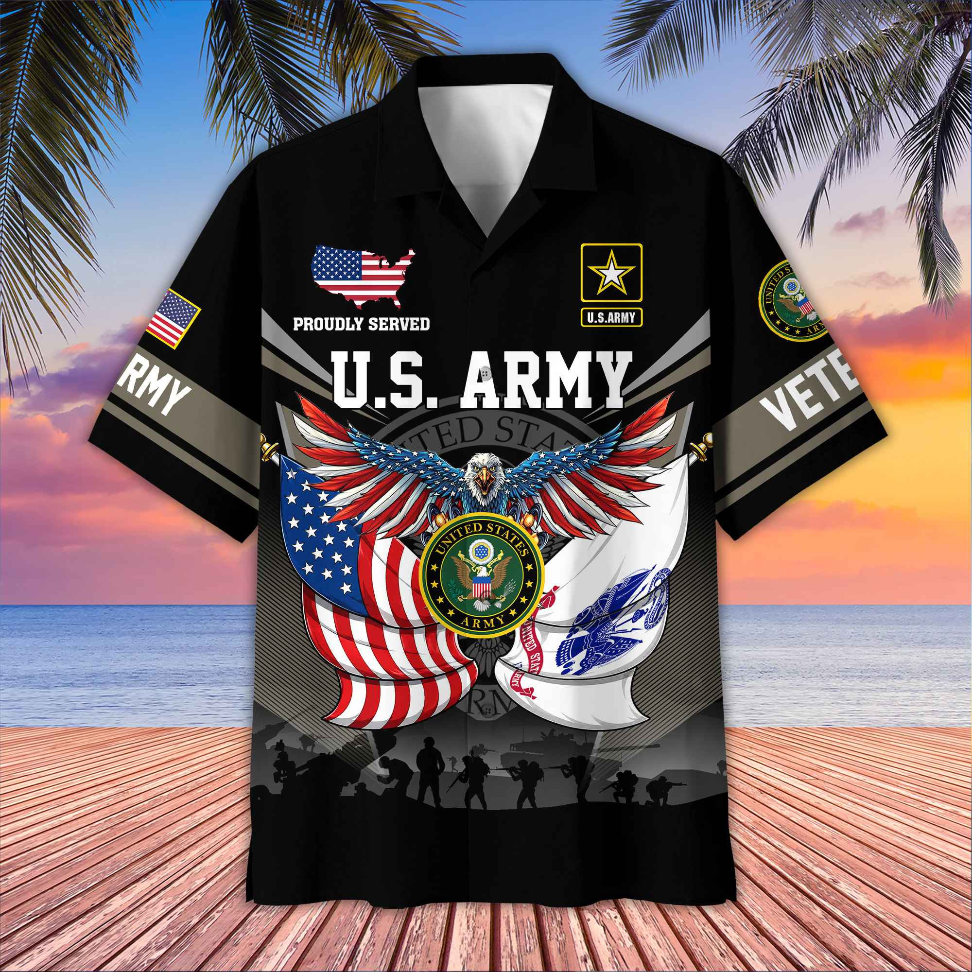 Premium US Veterans Hawaiian Shirt CPHN090711, Gifts For US Veterans, Gifts For Father’s Day, Veterans Day