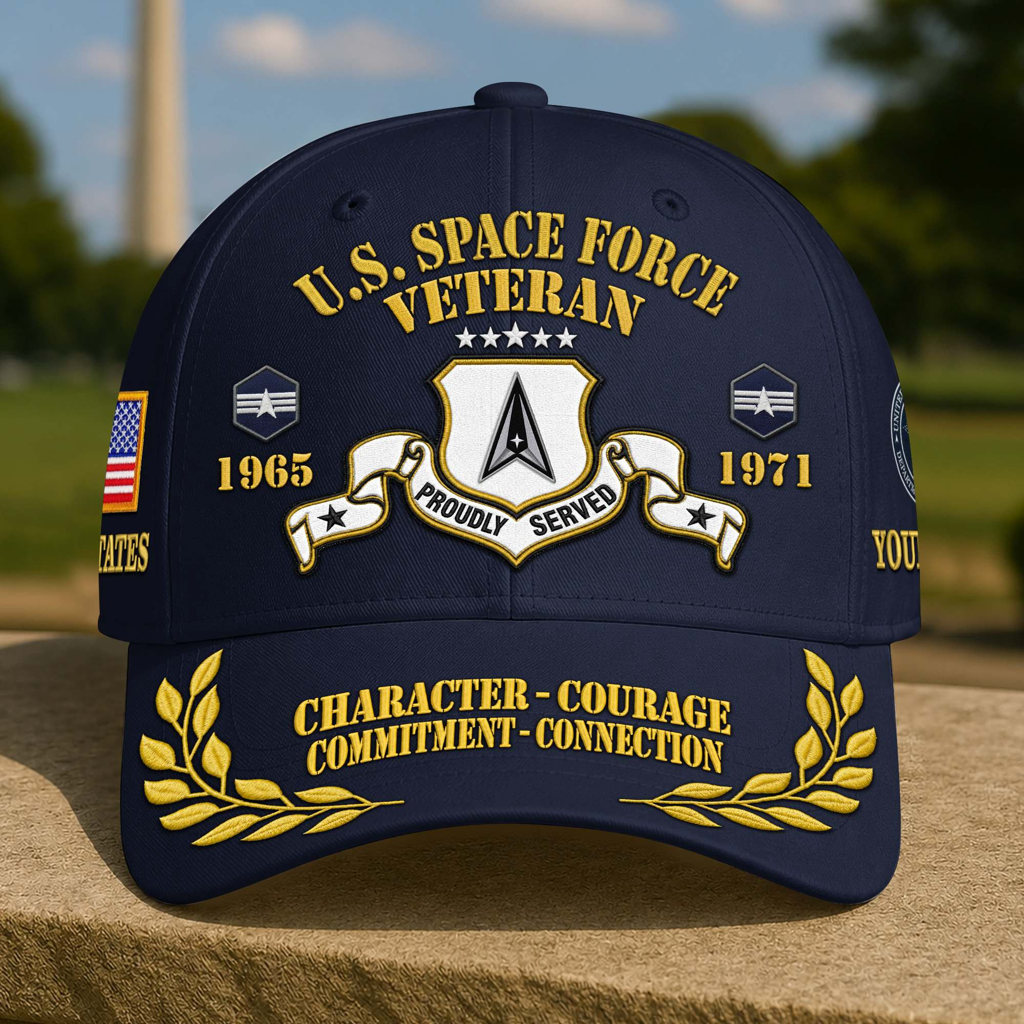 Premium Custom Embroidered US Veterans Hats CPHN071011, Gifts For US Veterans, Gifts For Veterans Day