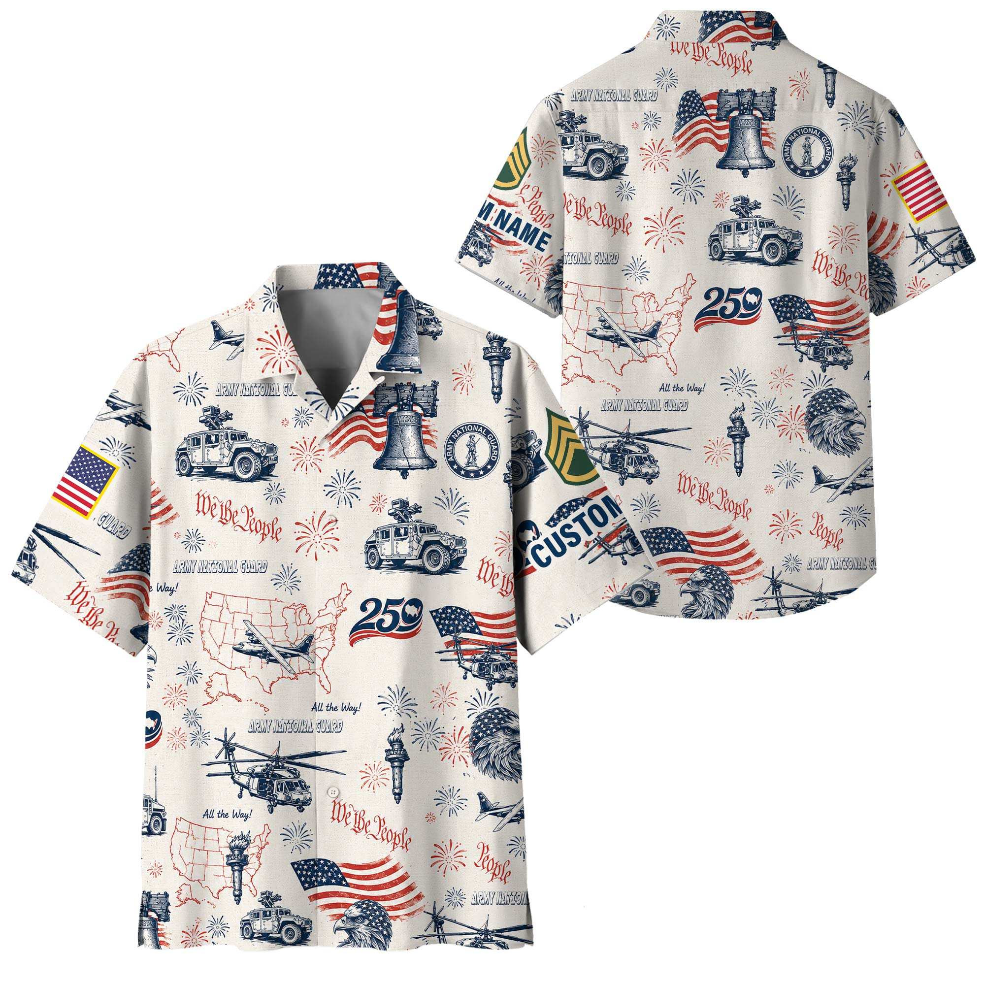 Premium Custom Army National Guard Hawaiian Shirt VPVC408668, Gifts For Army National Guard Veteran, Gifts For Veterans Day