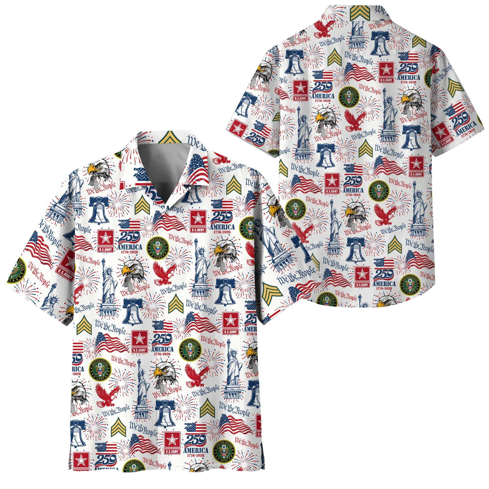 Premium Custom US Army Hawaiian Shirt VPVC408671, Gifts For Army Veteran, Gifts For Veterans Day