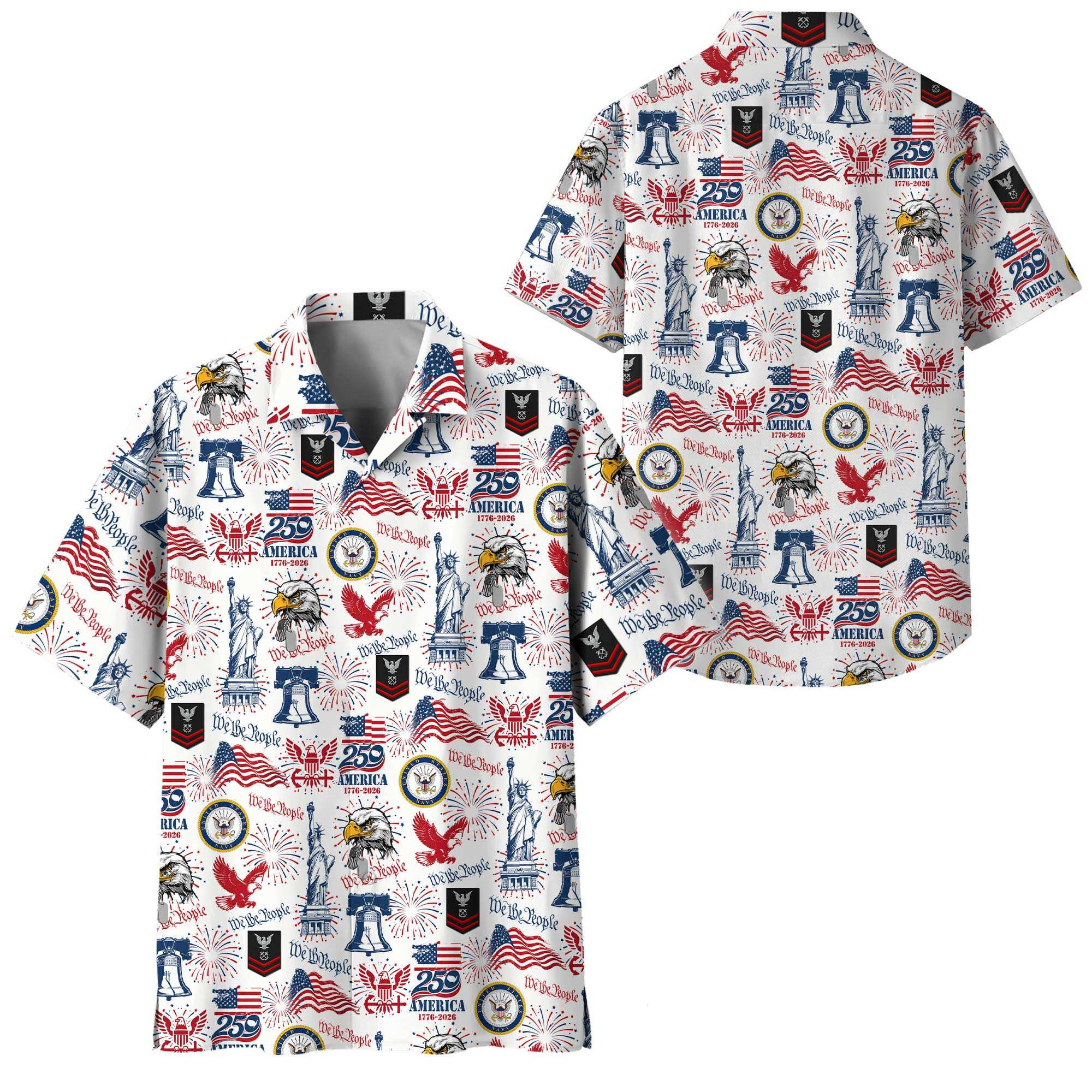 Premium Custom US Navy Hawaiian Shirt VPVC408672, Gifts For Navy Veteran, Gifts For Veterans Day