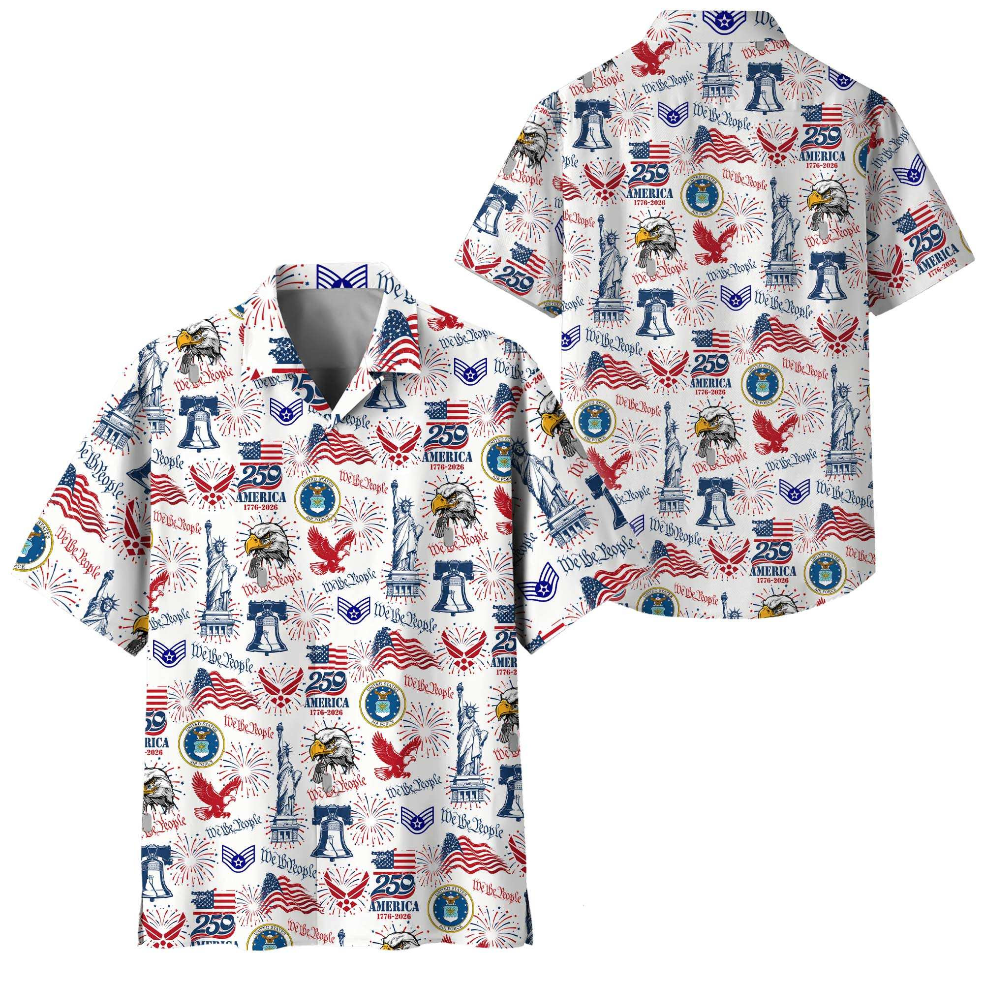 Premium Custom USAF Hawaiian Shirt VPVC408674, Gifts For Air Force Veteran, Gifts For Veterans Day