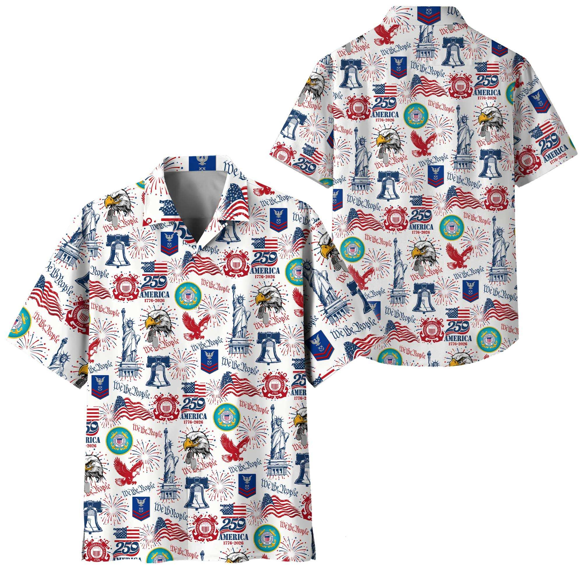 Premium Custom USCG Hawaiian Shirt VPVC408675, Gifts For Coast Guard Veteran, Gifts For Veterans Day