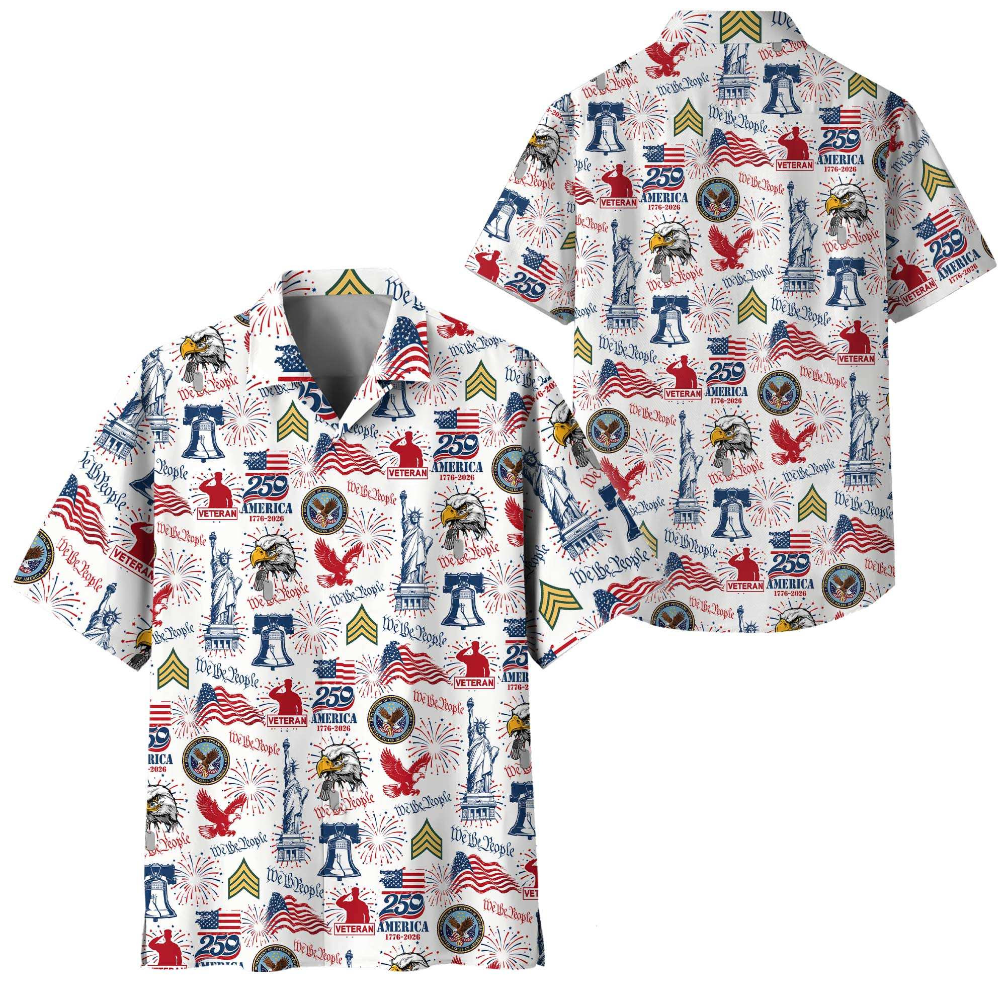 Premium Custom US Veteran Hawaiian Shirt VPVC408677, Gifts For US Veteran, Gifts For Veterans Day