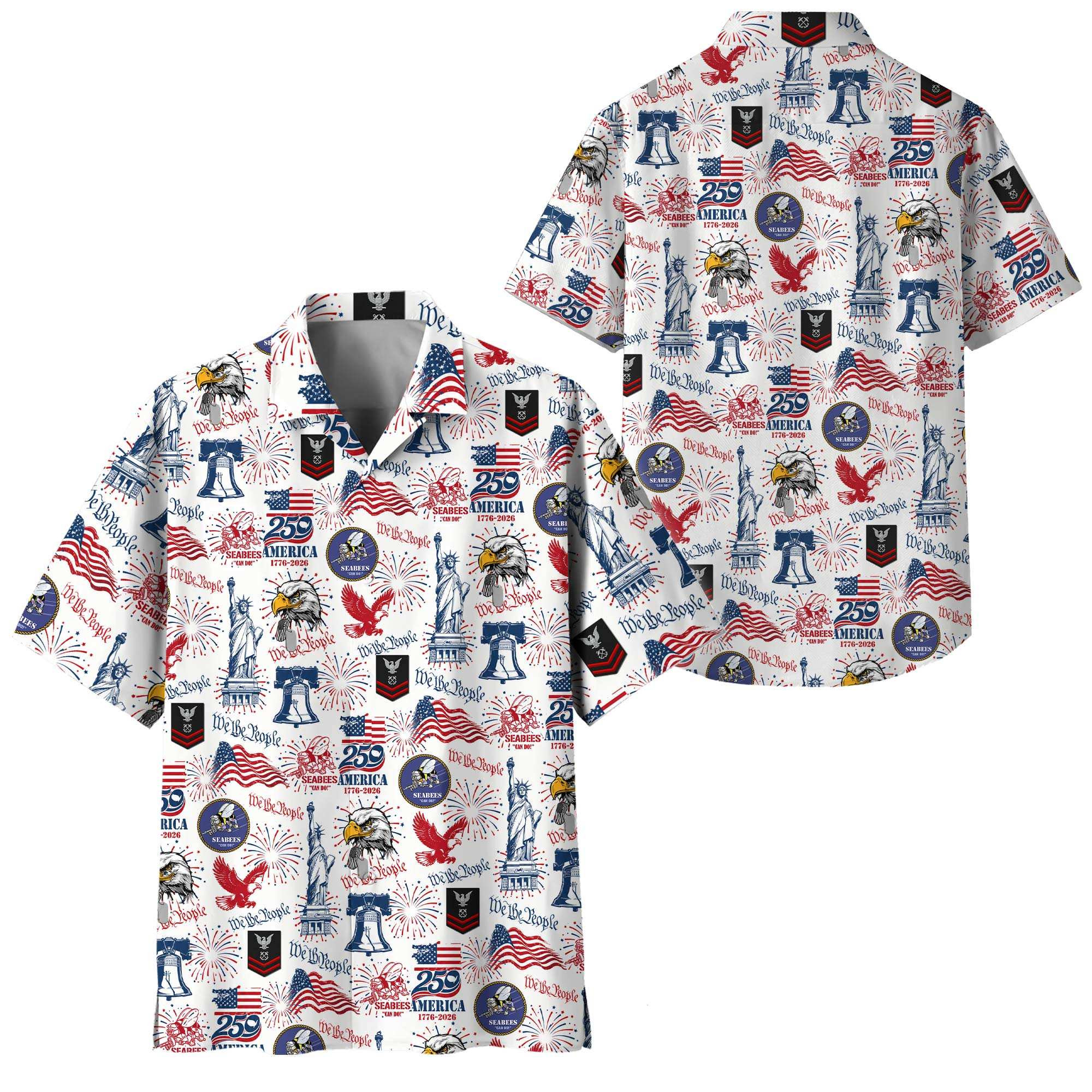 Premium Custom US Seabees Hawaiian Shirt VPVC408679, Gifts For Seabees Veteran, Gifts For Veterans Day