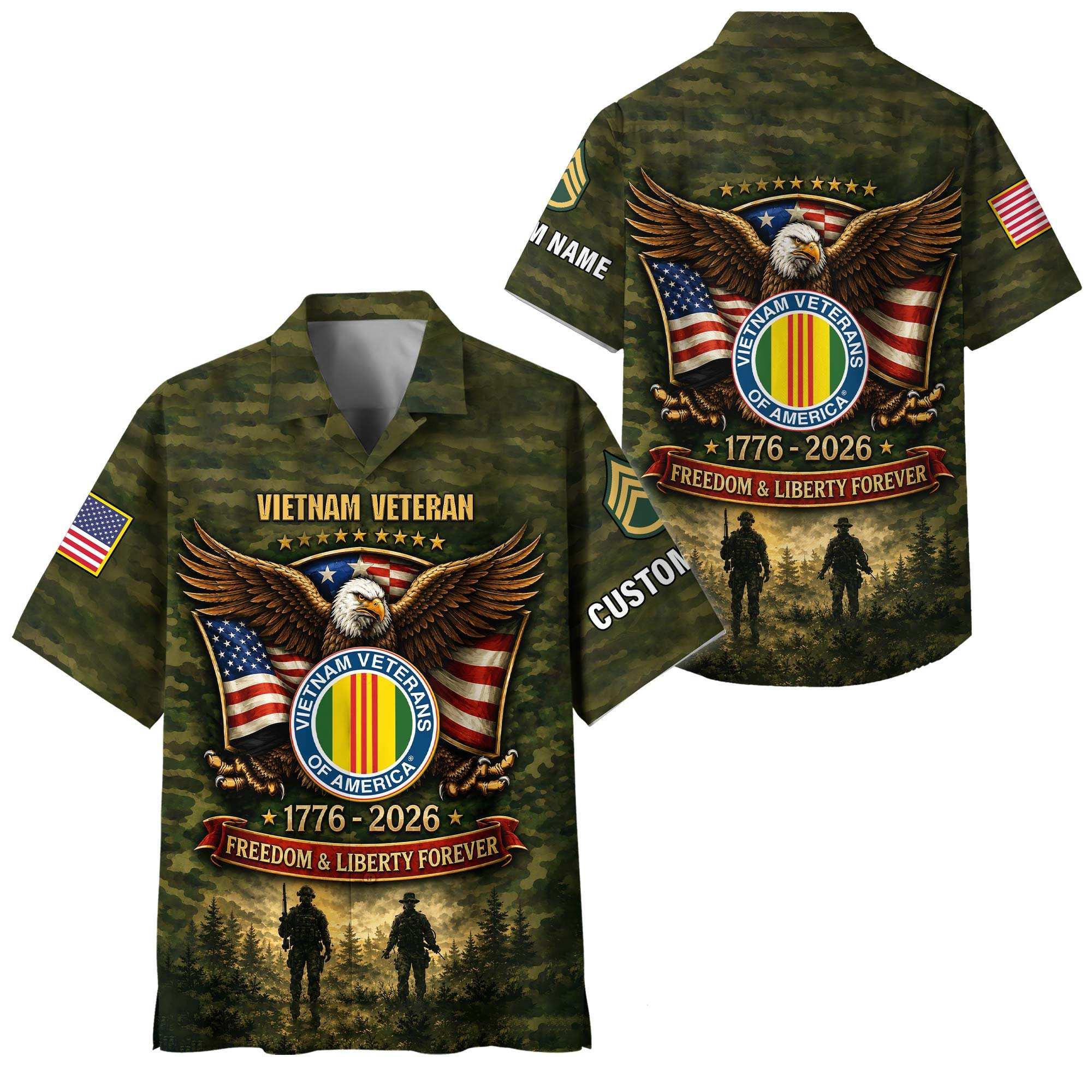 Premium Custom Vietnam Veteran Hawaiian Shirt VPVC408686, Gifts For Vietnam Veteran, Gifts For Veterans Day